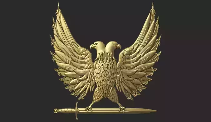Two Headed Eagle 3D print model