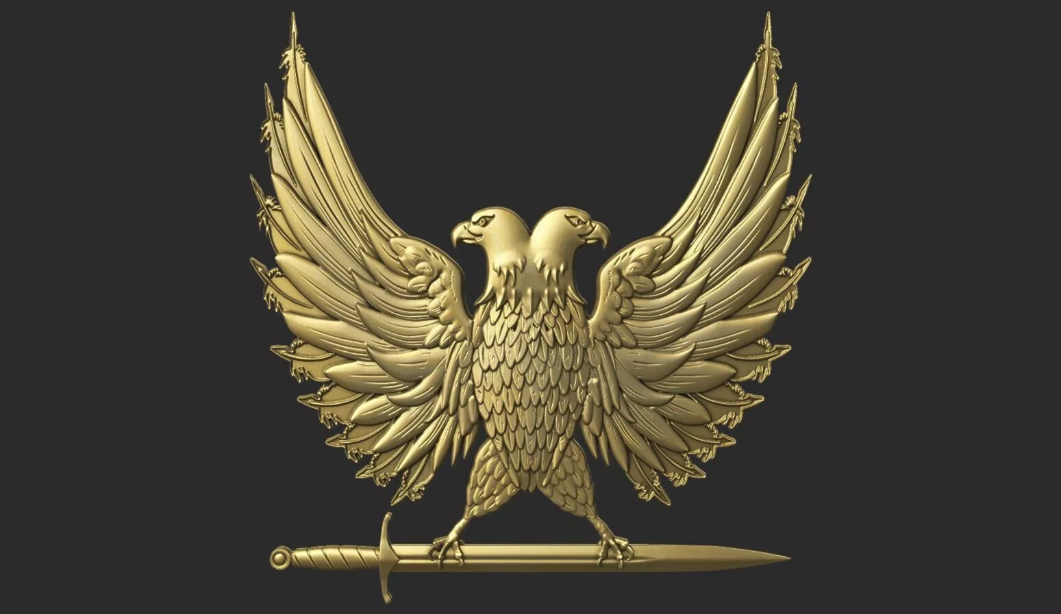 Two Headed Eagle 3D print model