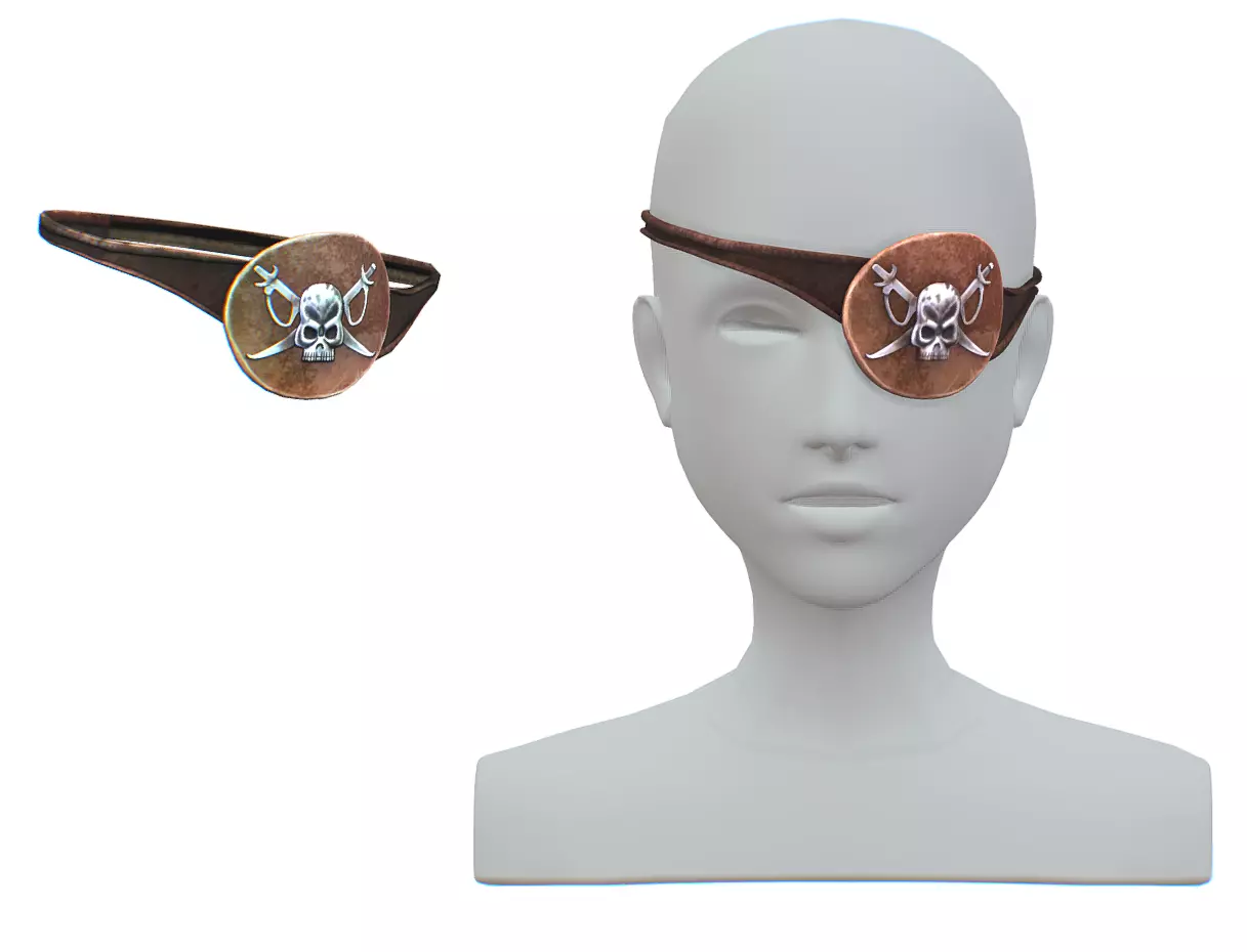 Pirate Bandage - Cartoon High-Poly Subdivision Low-poly 3D model