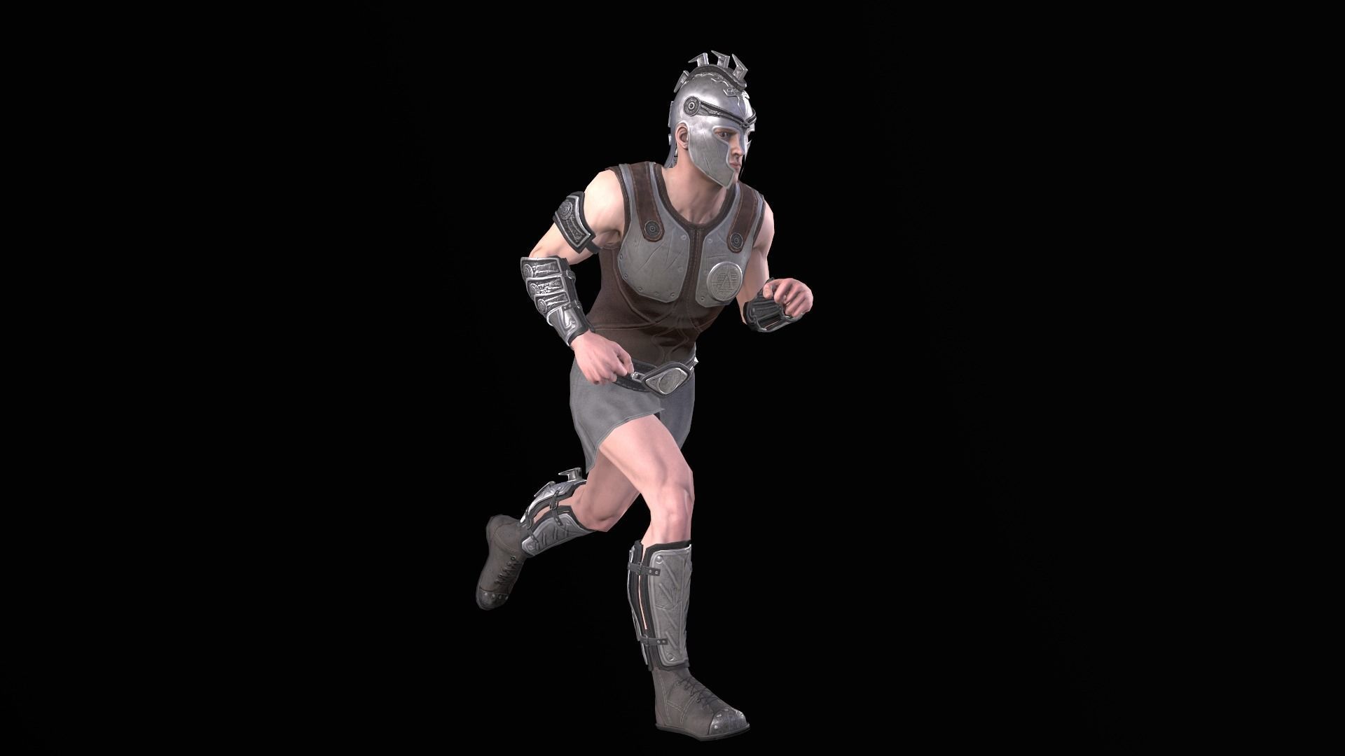 Greek Warrior 01 Low-poly 3D model_21