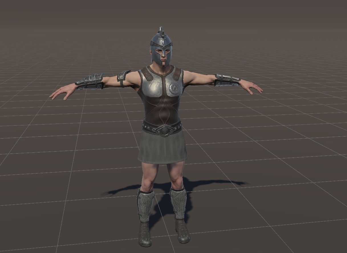Greek Warrior 01 Low-poly 3D model_15