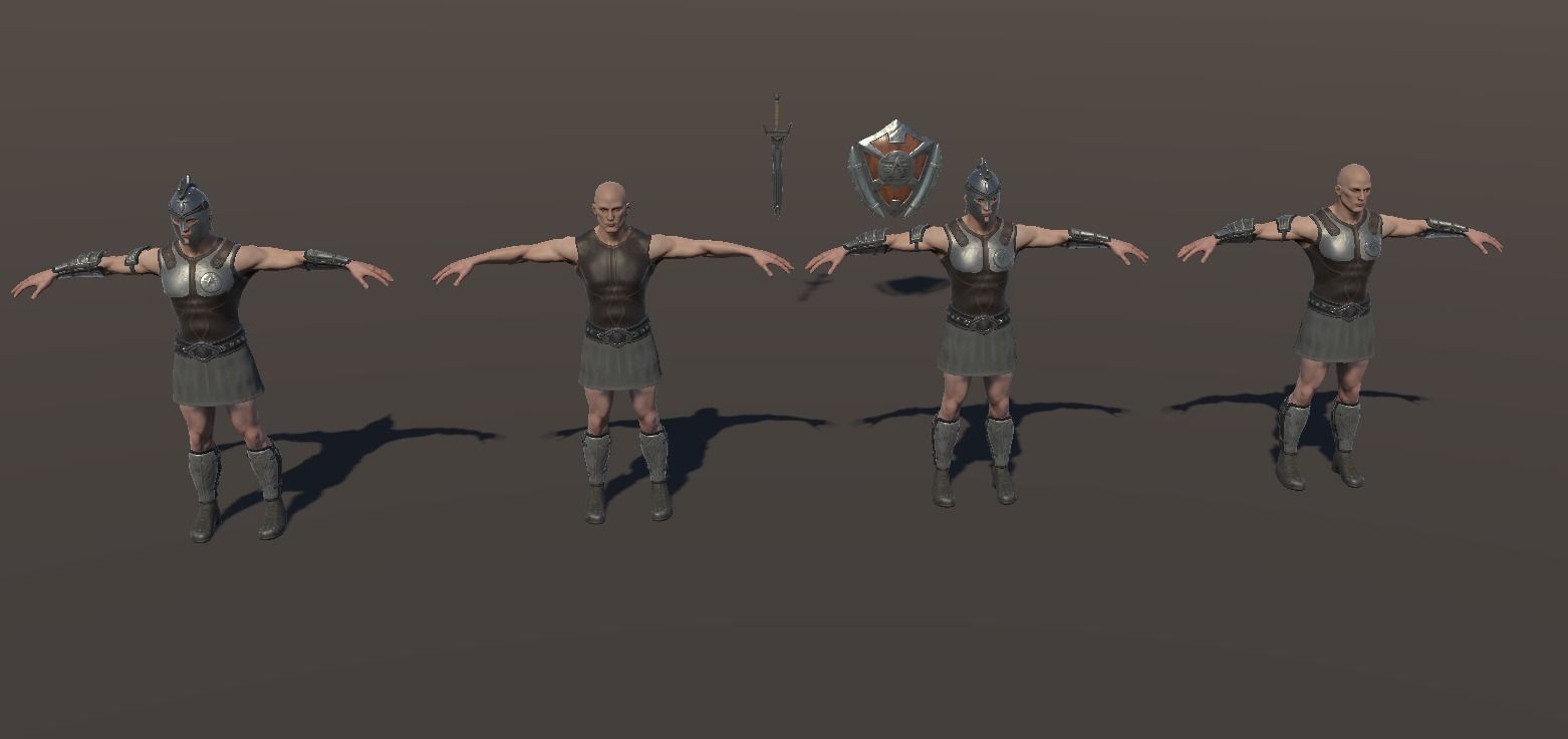 Greek Warrior 01 Low-poly 3D model_17