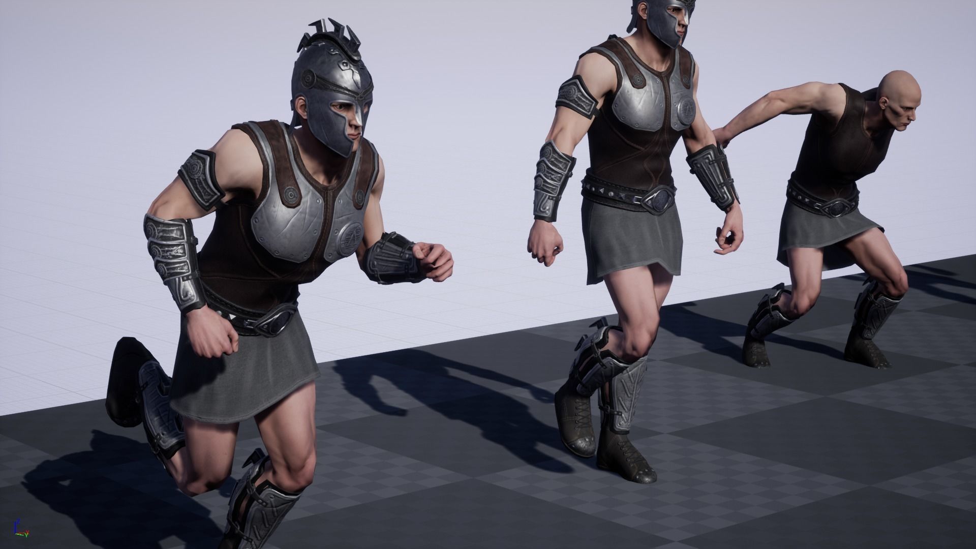 Greek Warrior 01 Low-poly 3D model_12