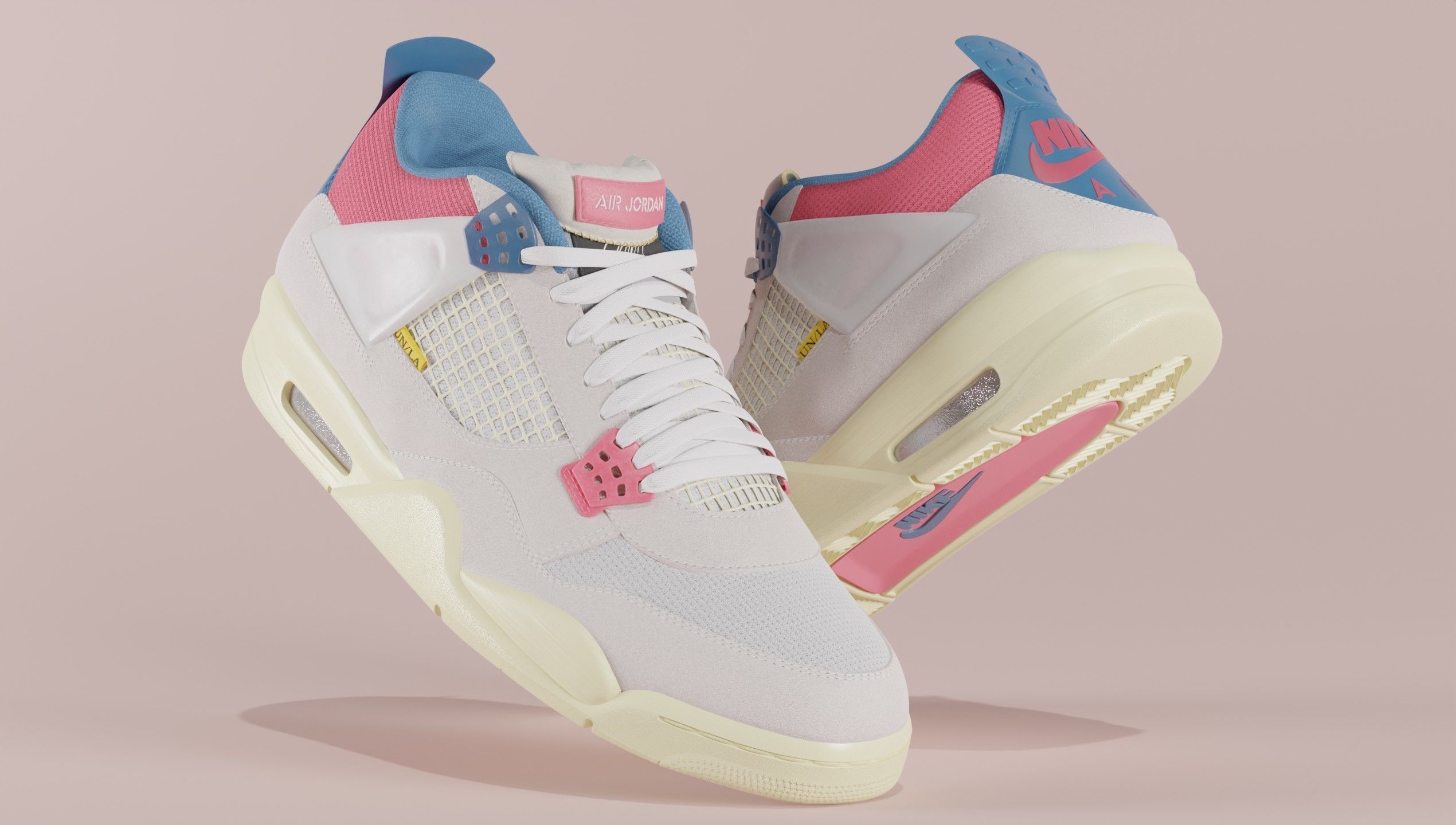 Jordan 4 Union LA Guava Ice  3D model_37