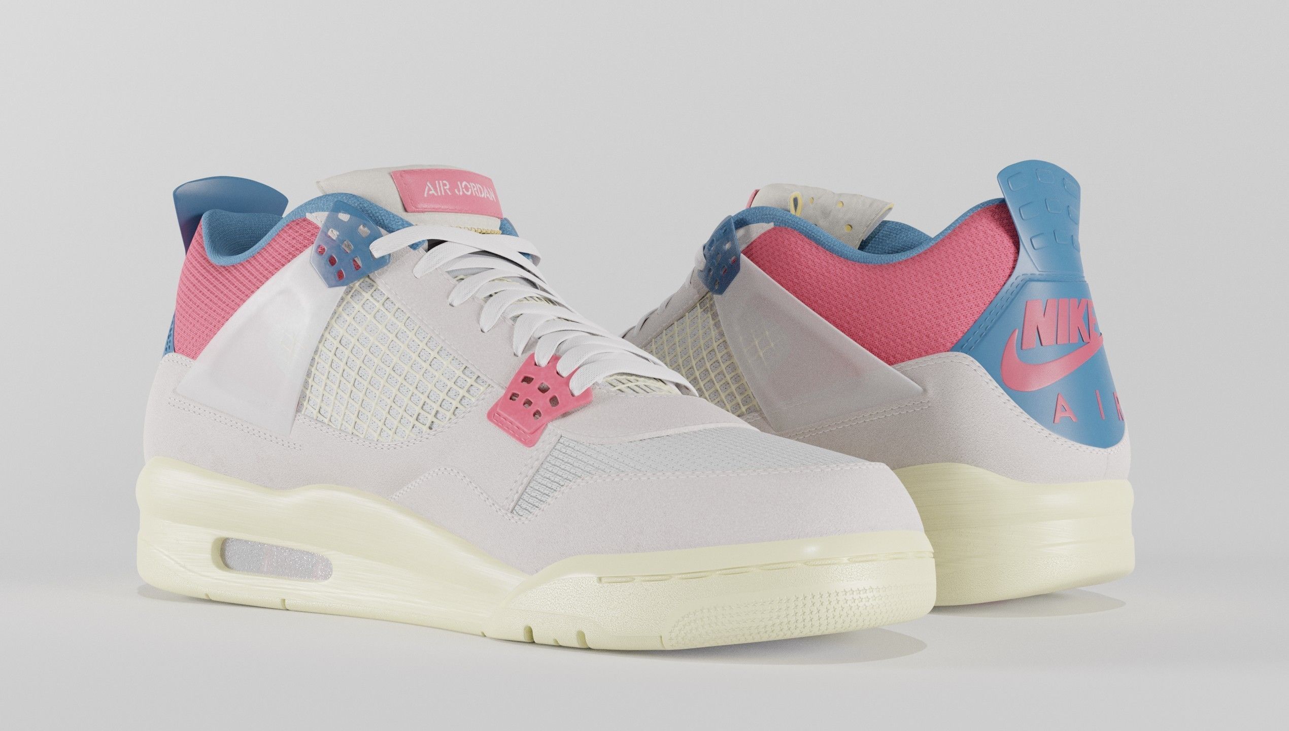 Jordan 4 Union LA Guava Ice  3D model_26