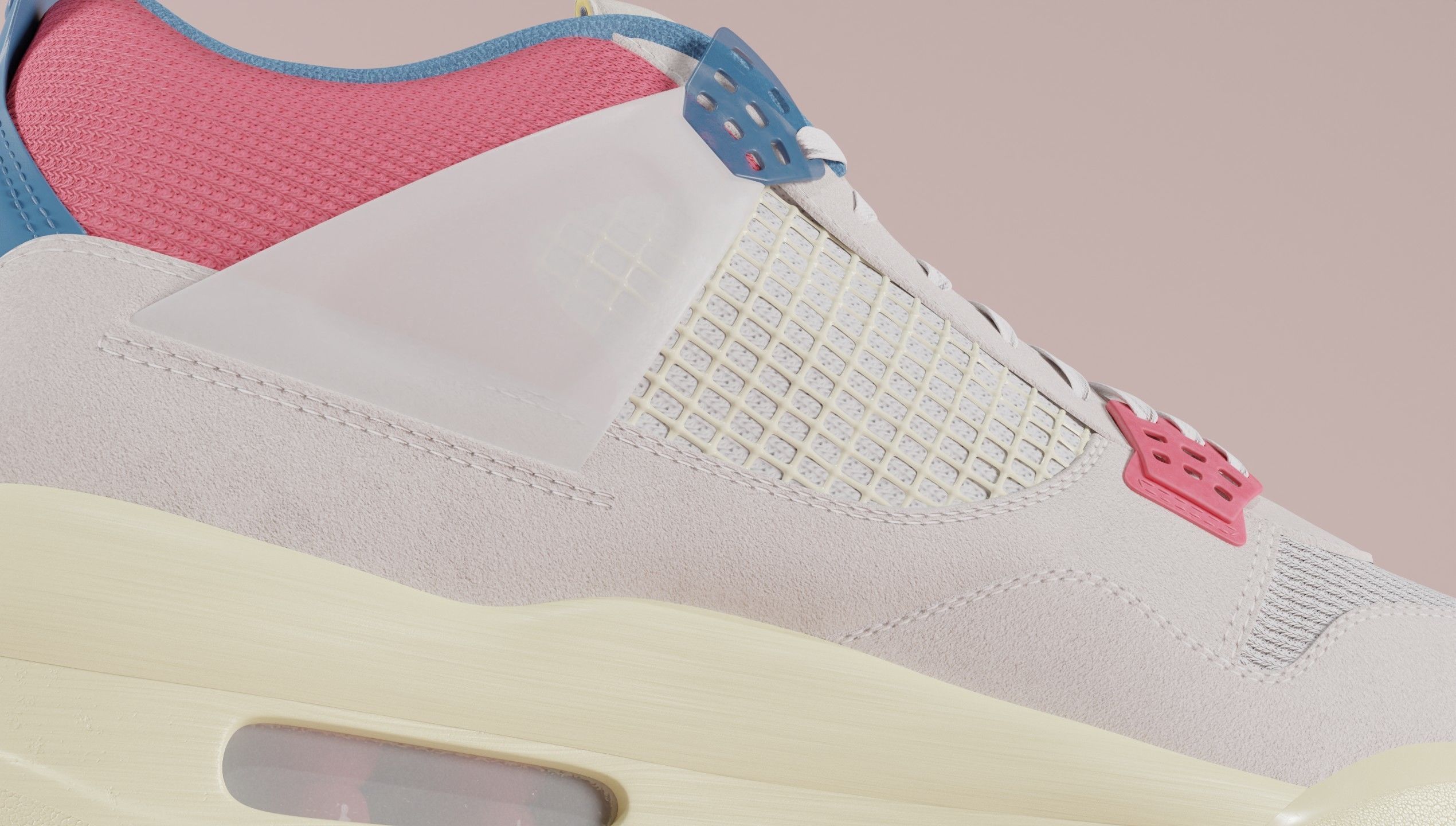 Jordan 4 Union LA Guava Ice  3D model_19
