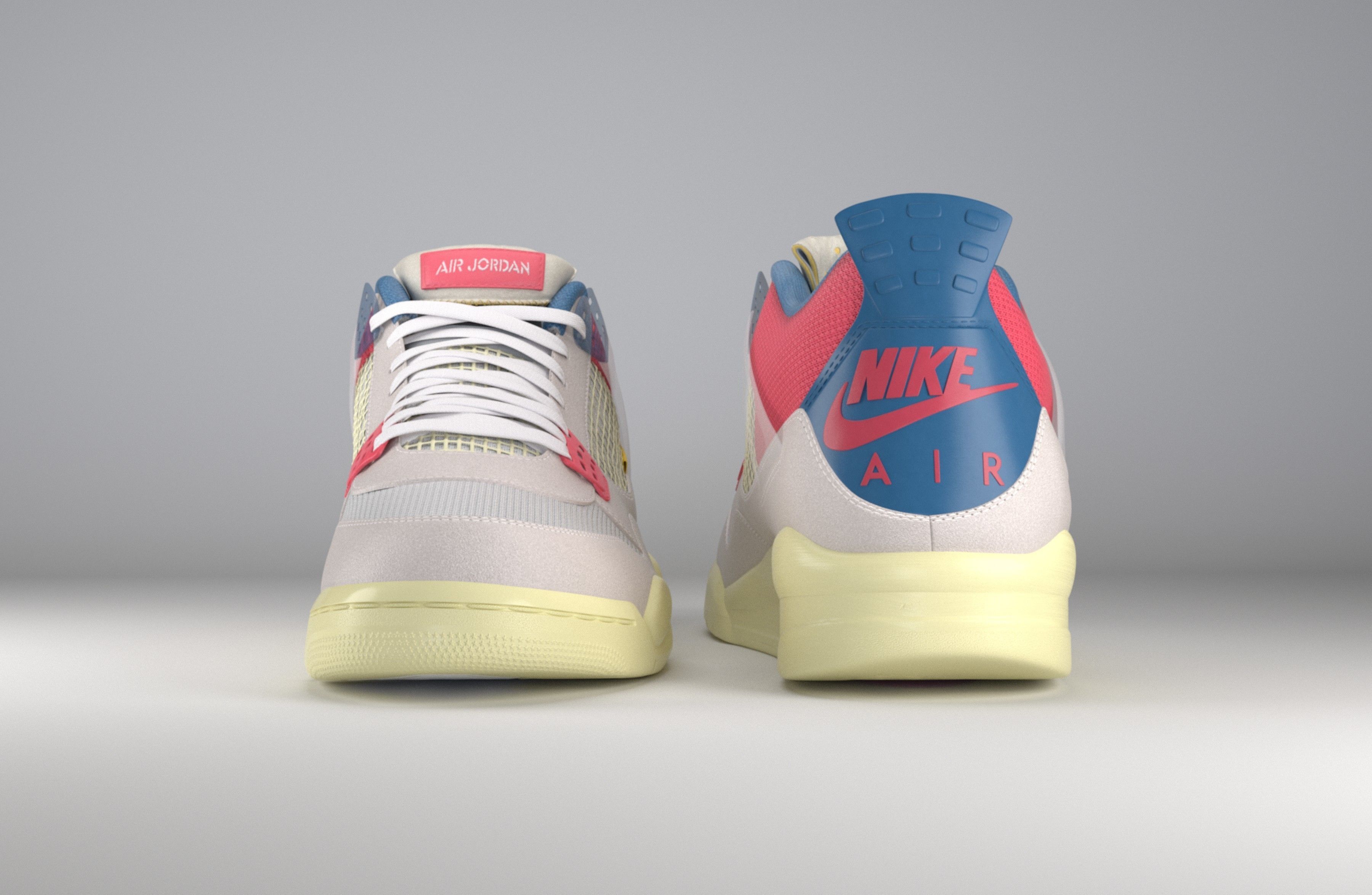 Jordan 4 Union LA Guava Ice  3D model_2