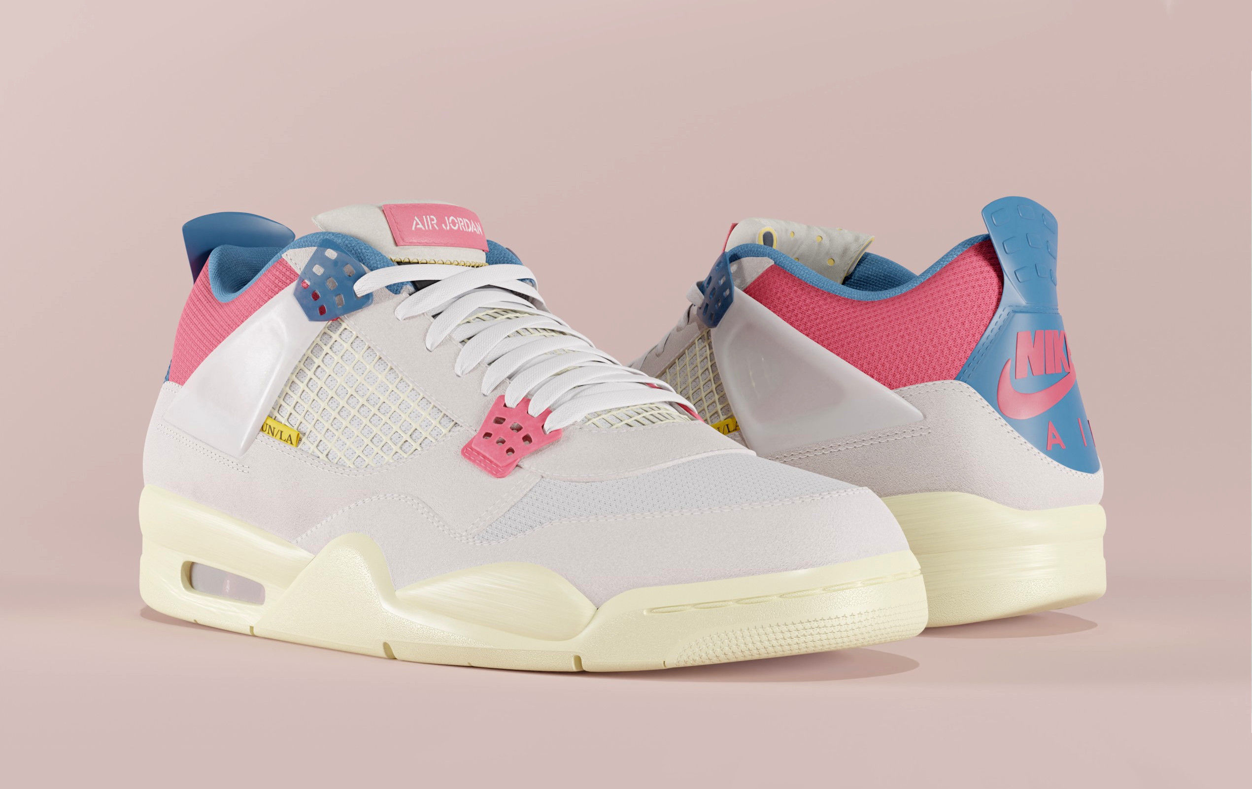Jordan 4 Union LA Guava Ice  3D model_11