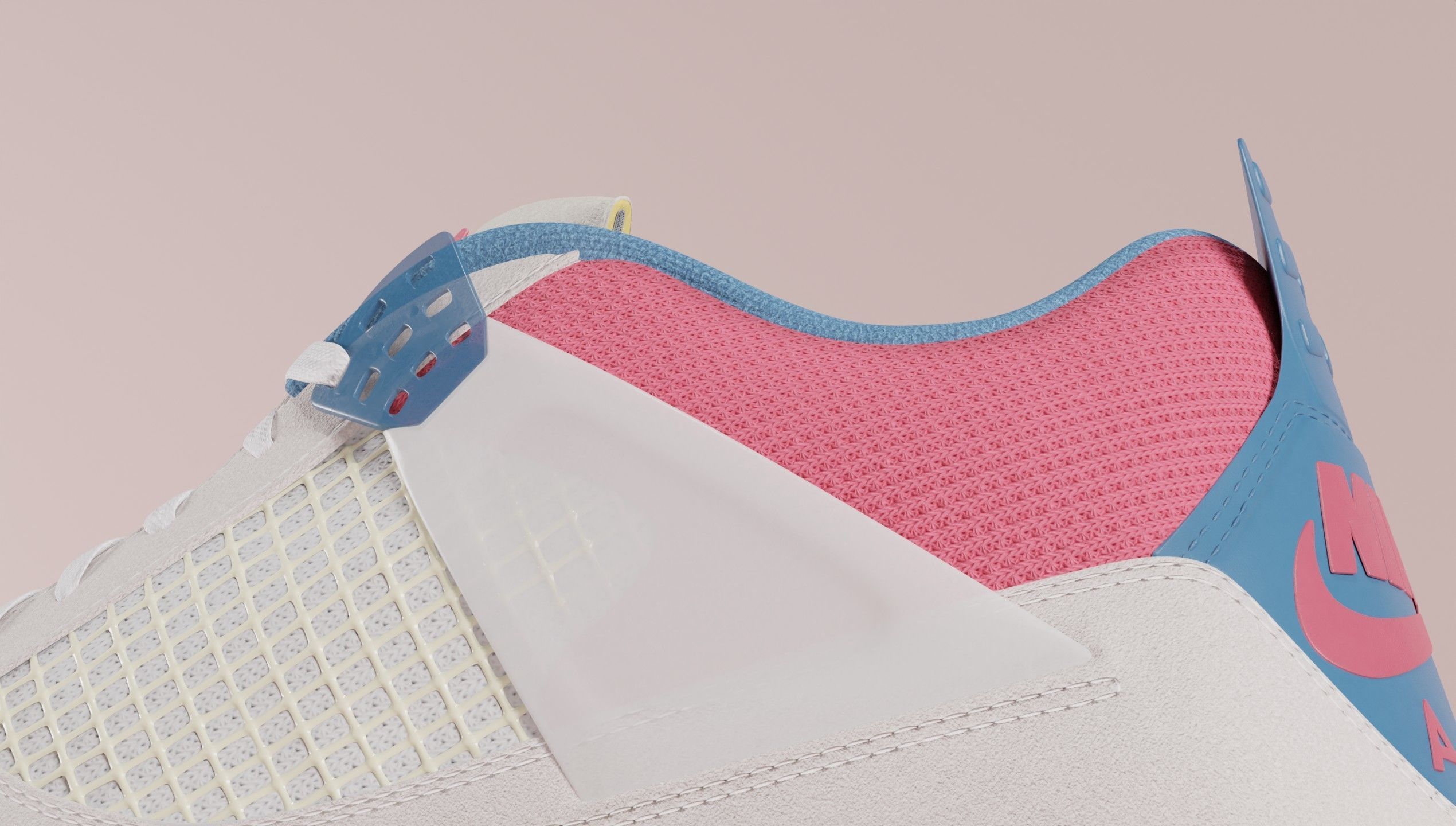 Jordan 4 Union LA Guava Ice  3D model_12