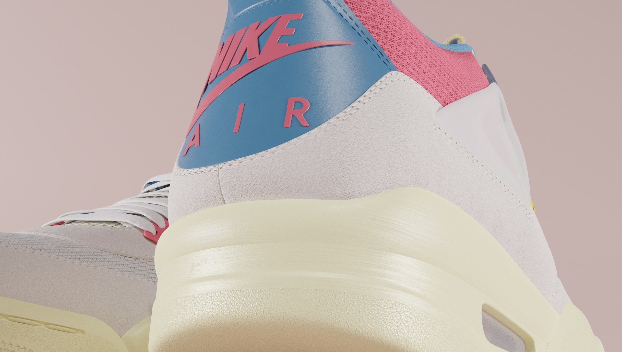 Jordan 4 Union LA Guava Ice  3D model_17