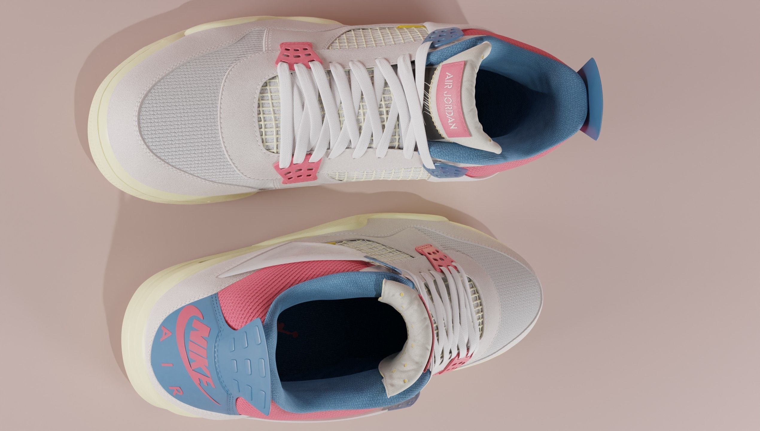 Jordan 4 Union LA Guava Ice  3D model_18