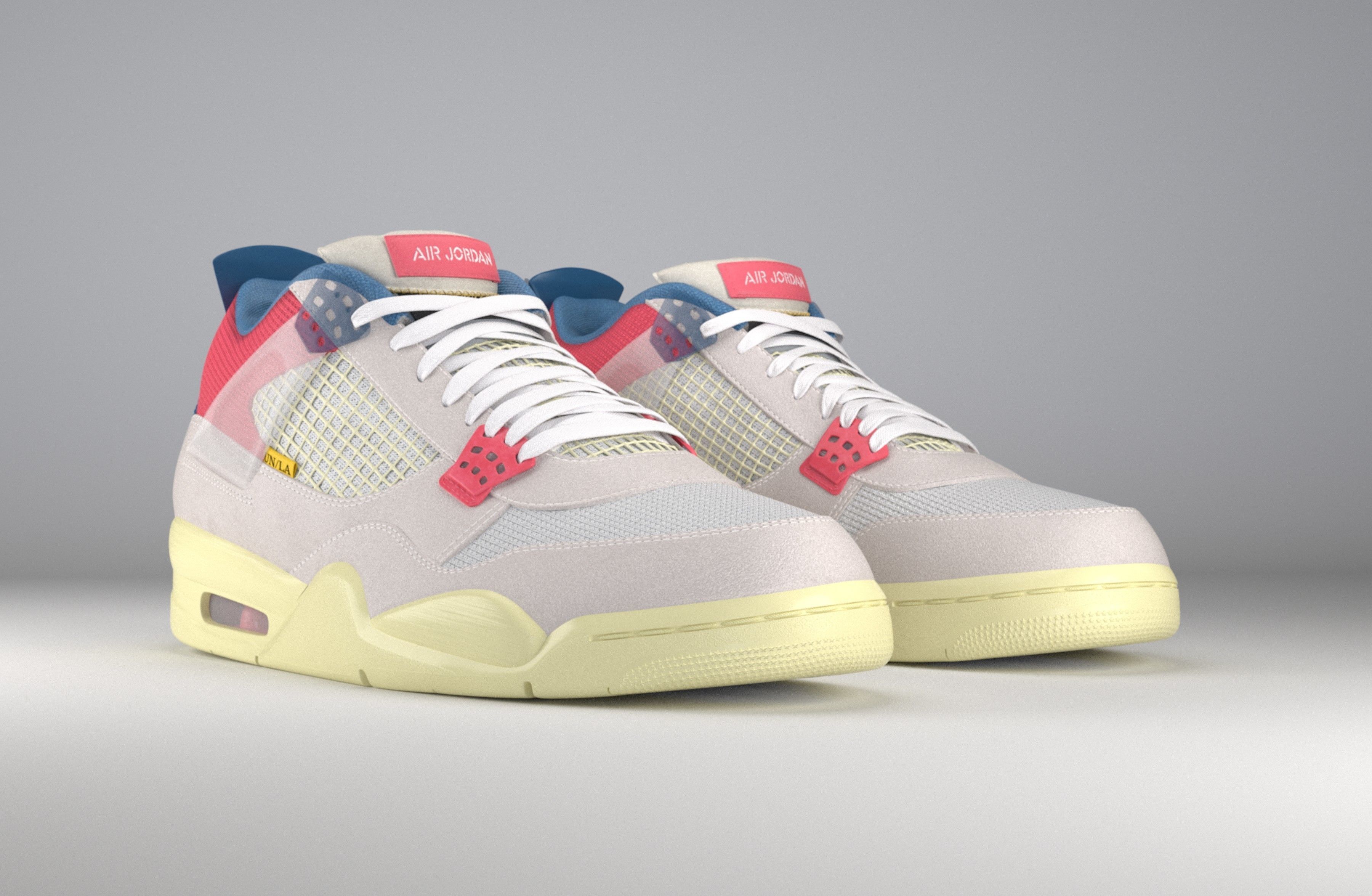 Jordan 4 Union LA Guava Ice  3D model_3