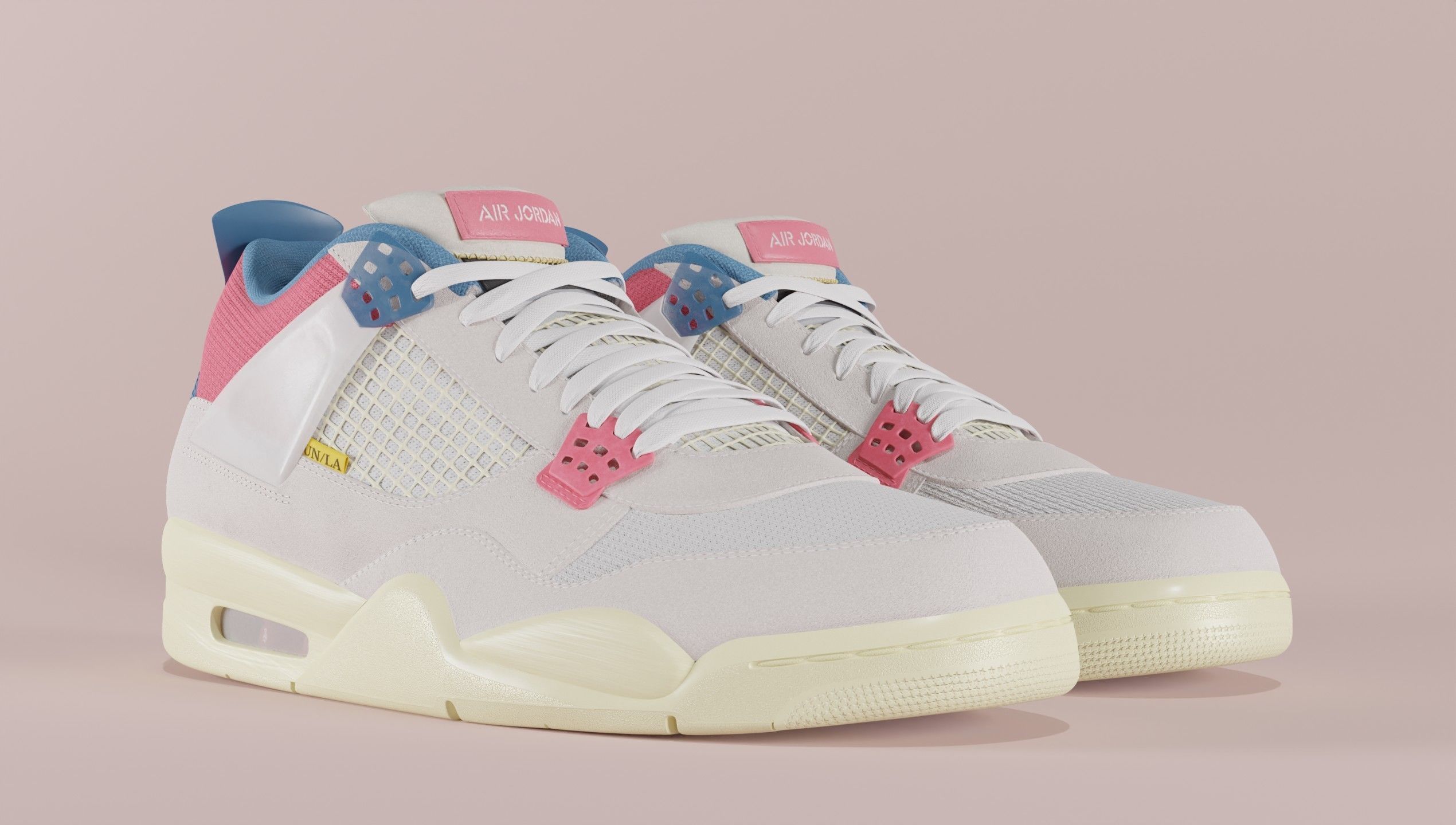 Jordan 4 Union LA Guava Ice  3D model_14