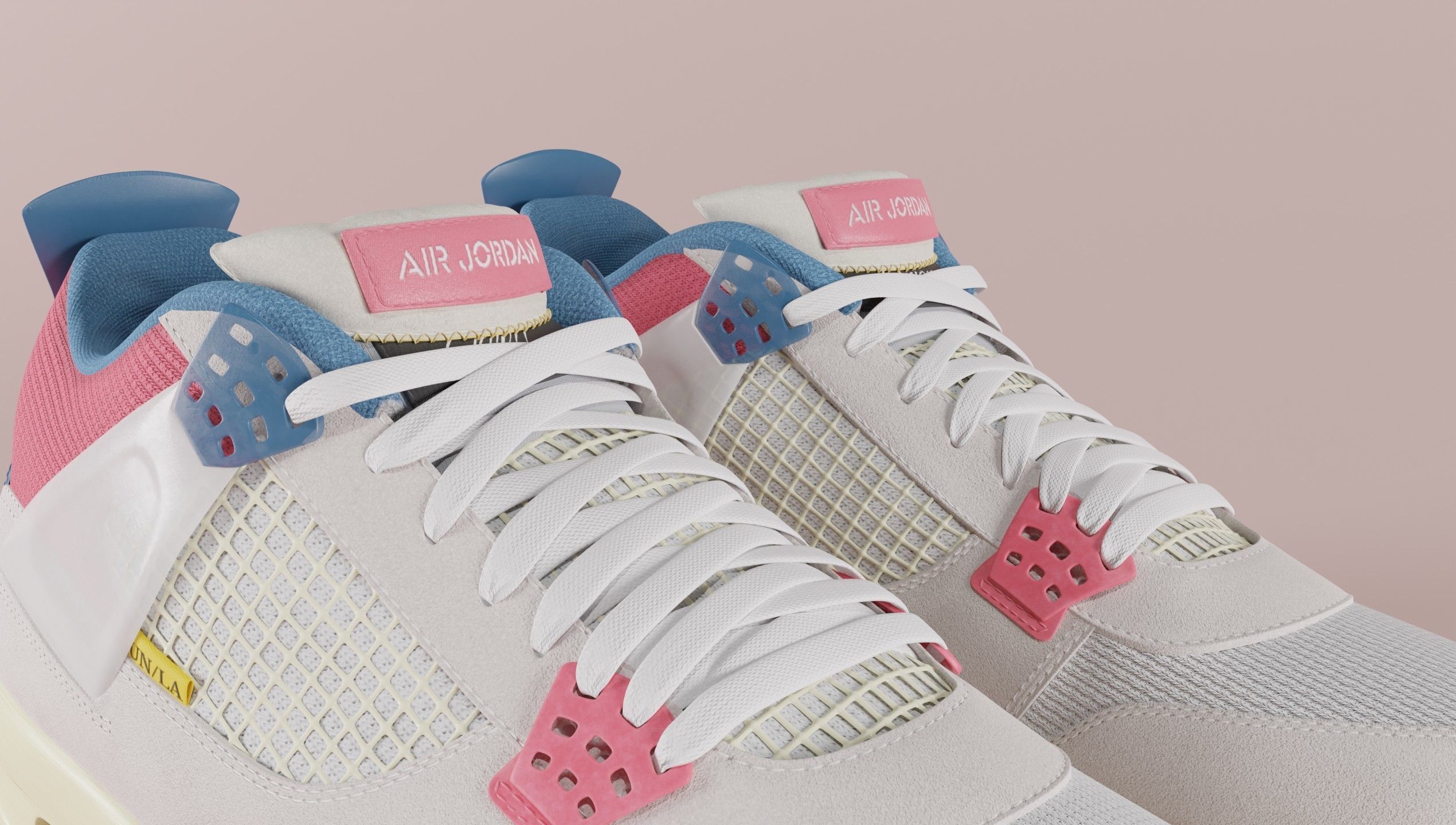 Jordan 4 Union LA Guava Ice  3D model_9