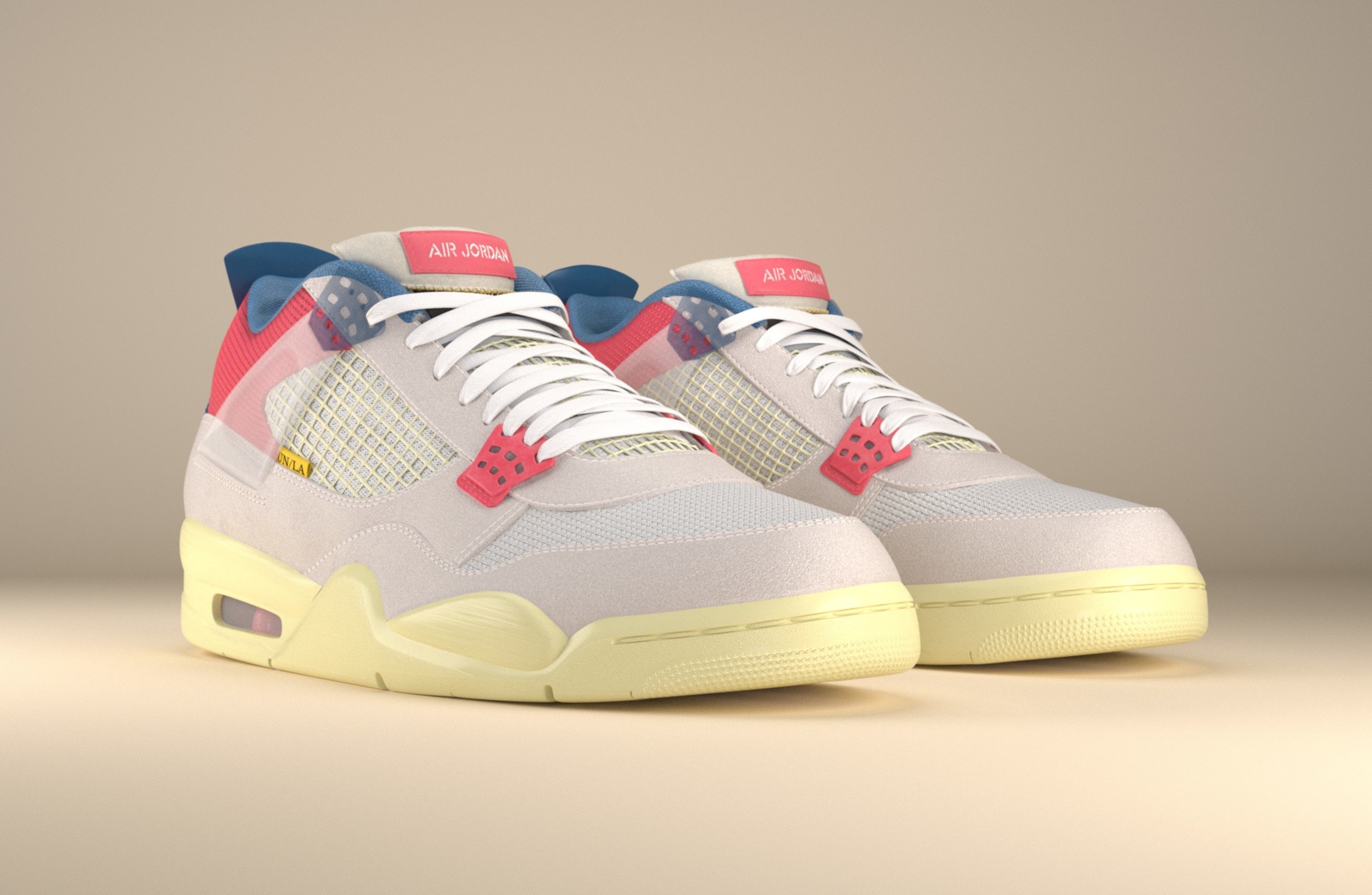 Jordan 4 Union LA Guava Ice  3D model_38