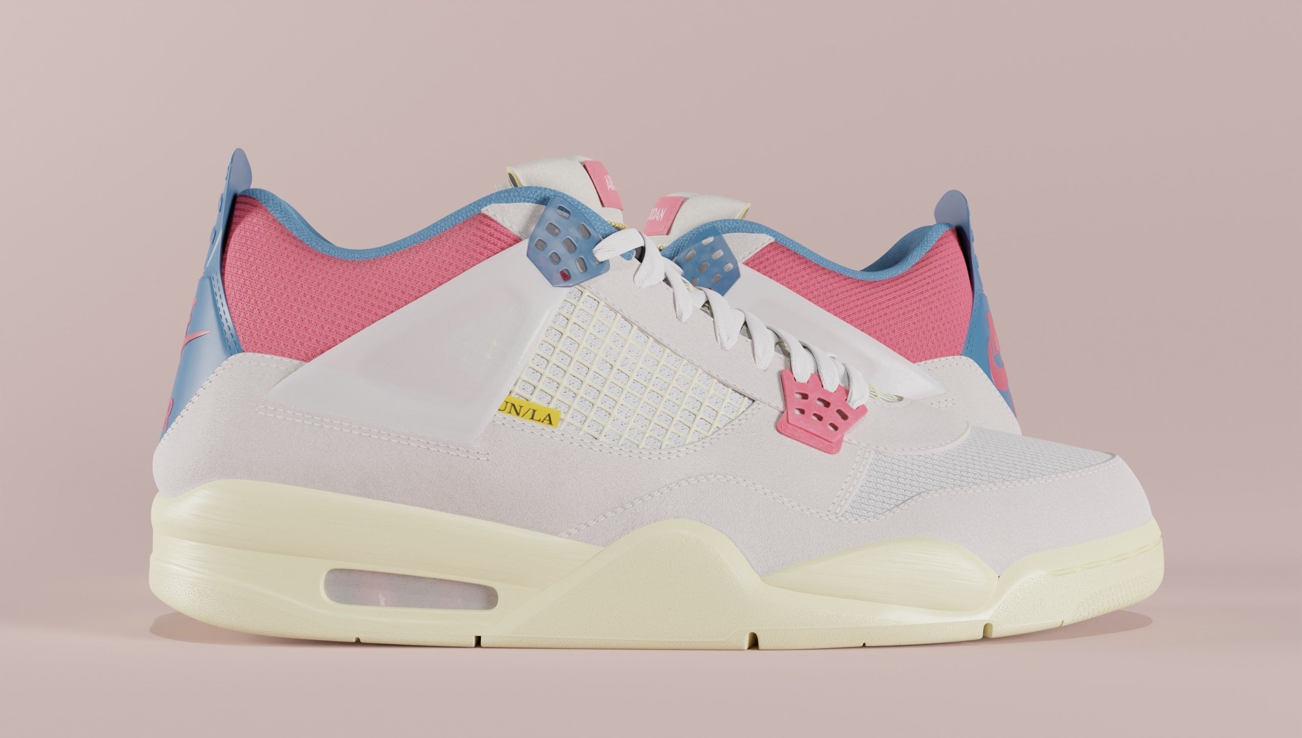 Jordan 4 Union LA Guava Ice  3D model_13
