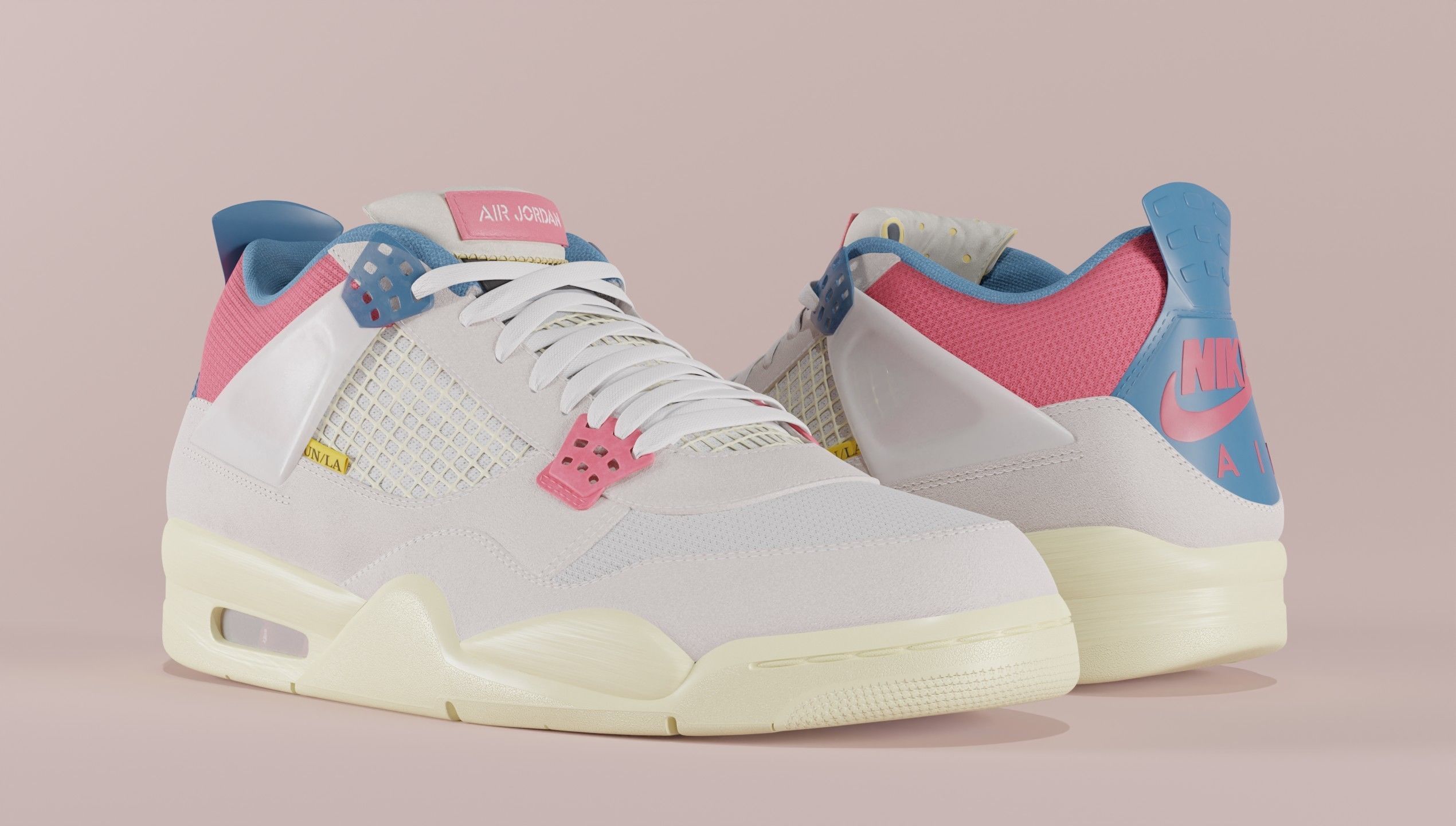 Jordan 4 Union LA Guava Ice  3D model_36