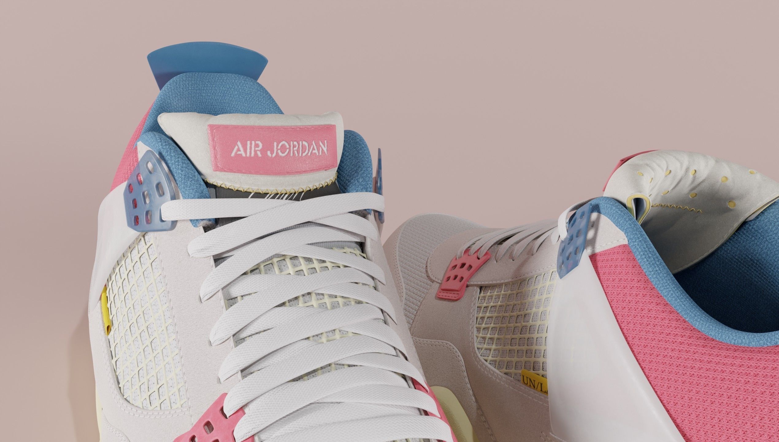 Jordan 4 Union LA Guava Ice  3D model_20