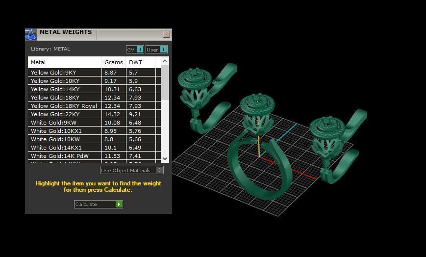 Ring and Earrings Diamond jewelry set 3d print model A 07 3D print model_9
