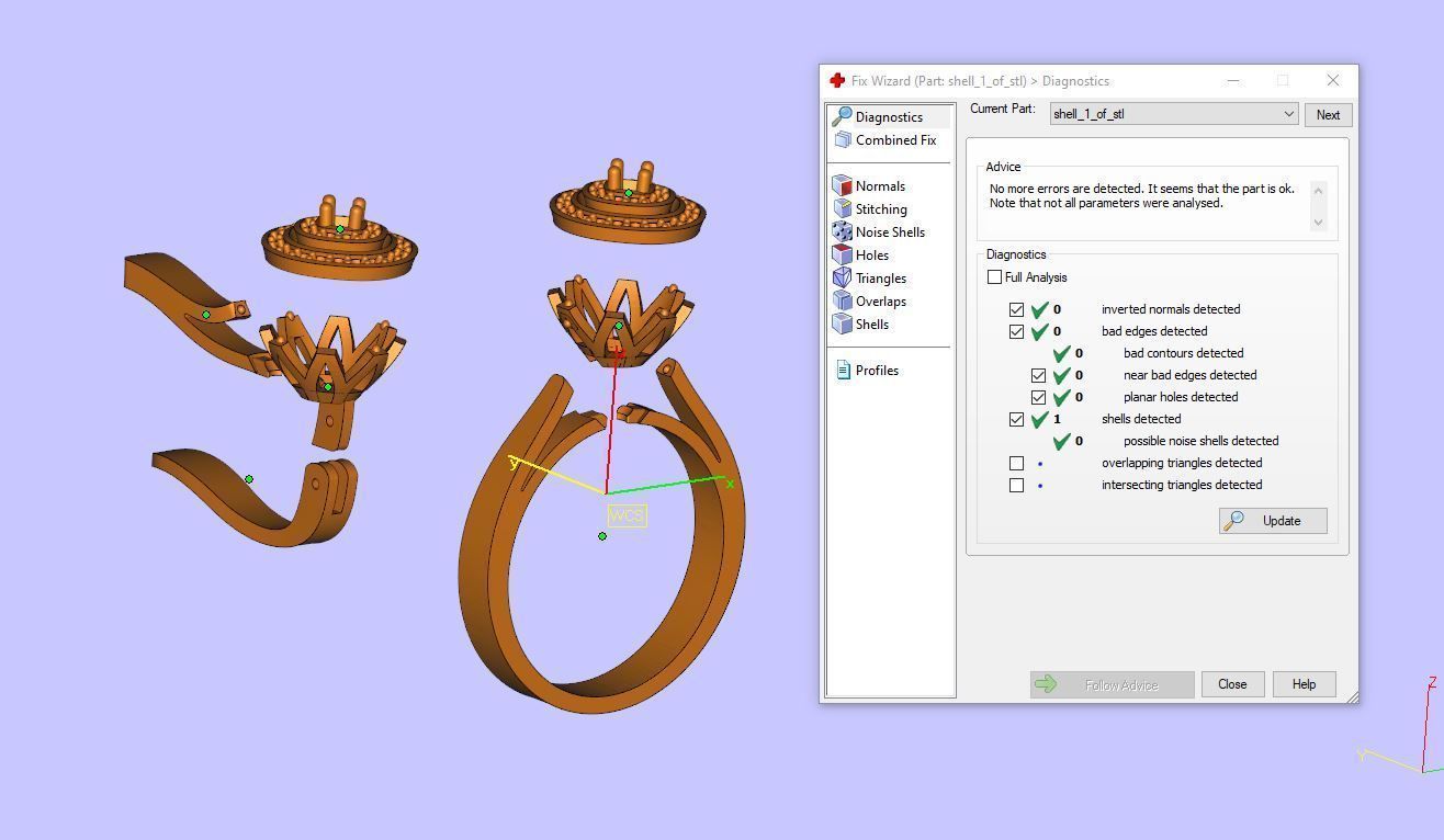 Ring and Earrings Diamond jewelry set 3d print model A 07 3D print model_10