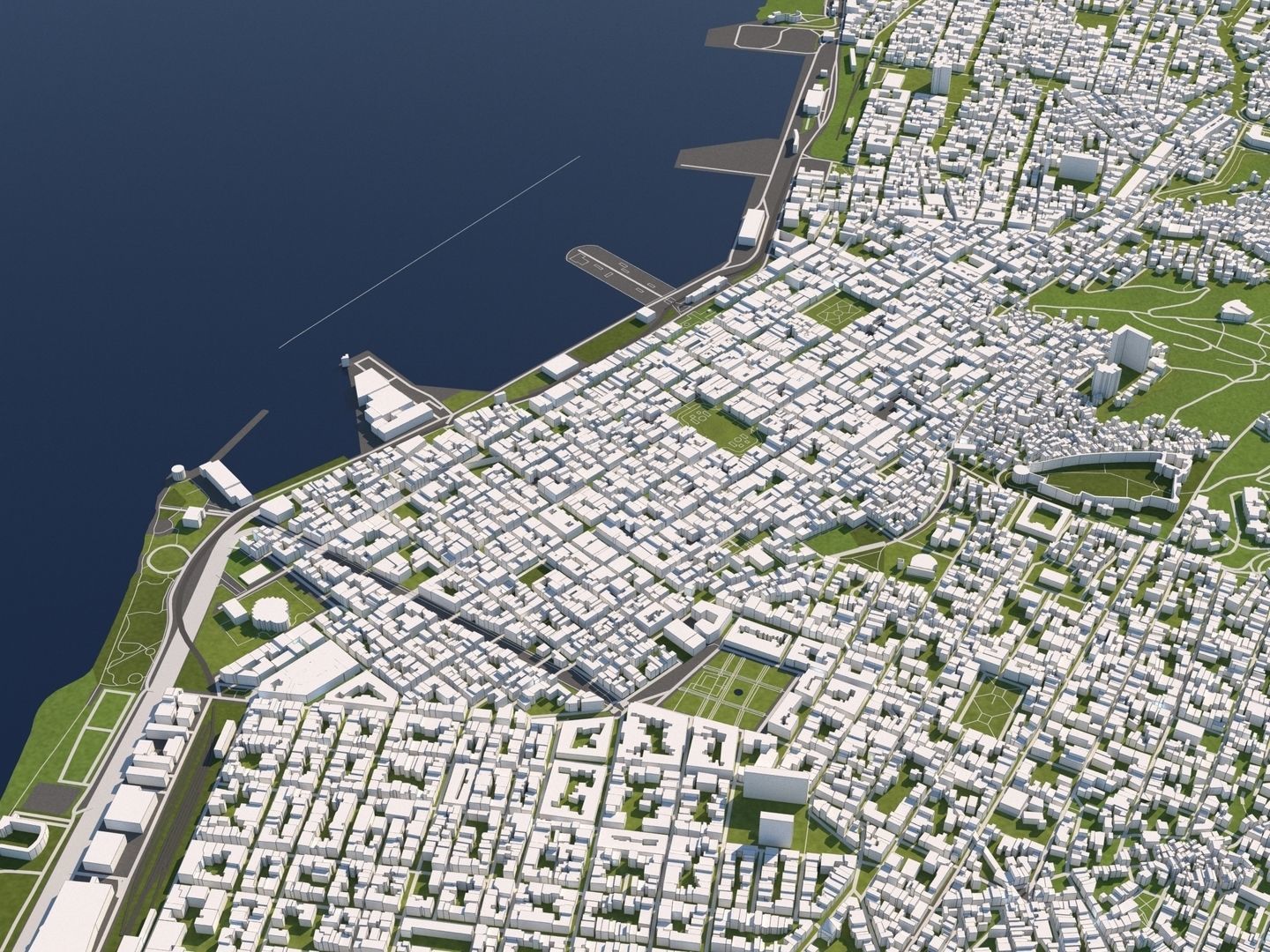 Patra Greece 50x50km 3D model_3