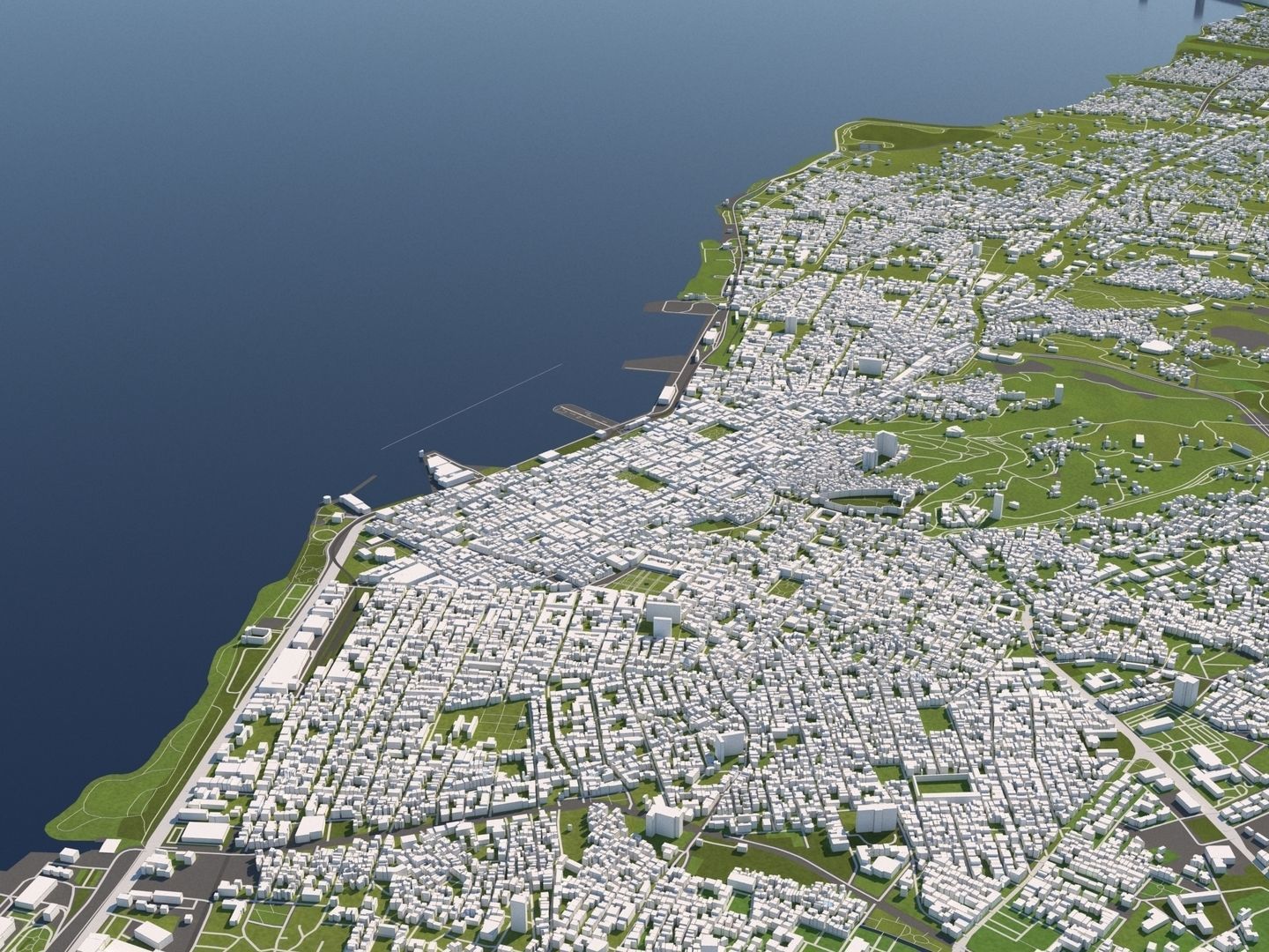 Patra Greece 50x50km 3D model_1
