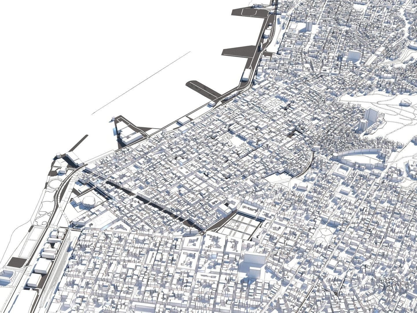 Patra Greece 50x50km 3D model_27