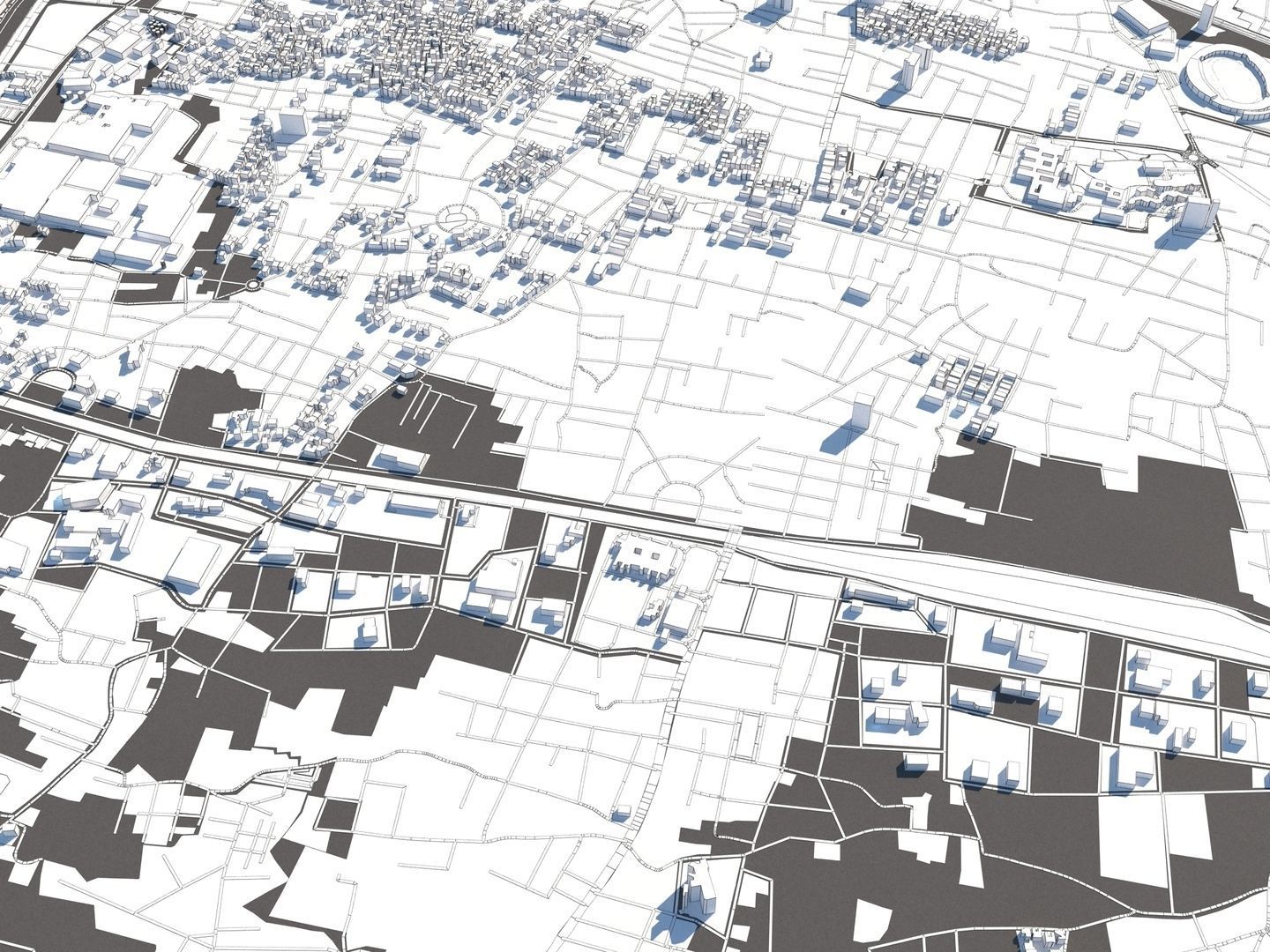Patra Greece 50x50km 3D model_25