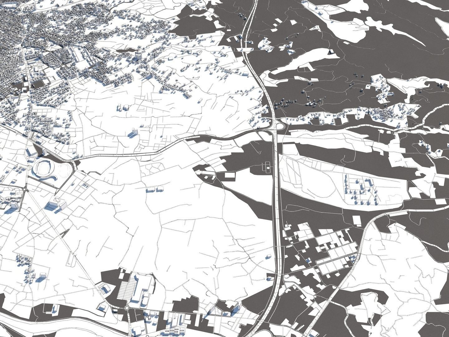 Patra Greece 50x50km 3D model_26