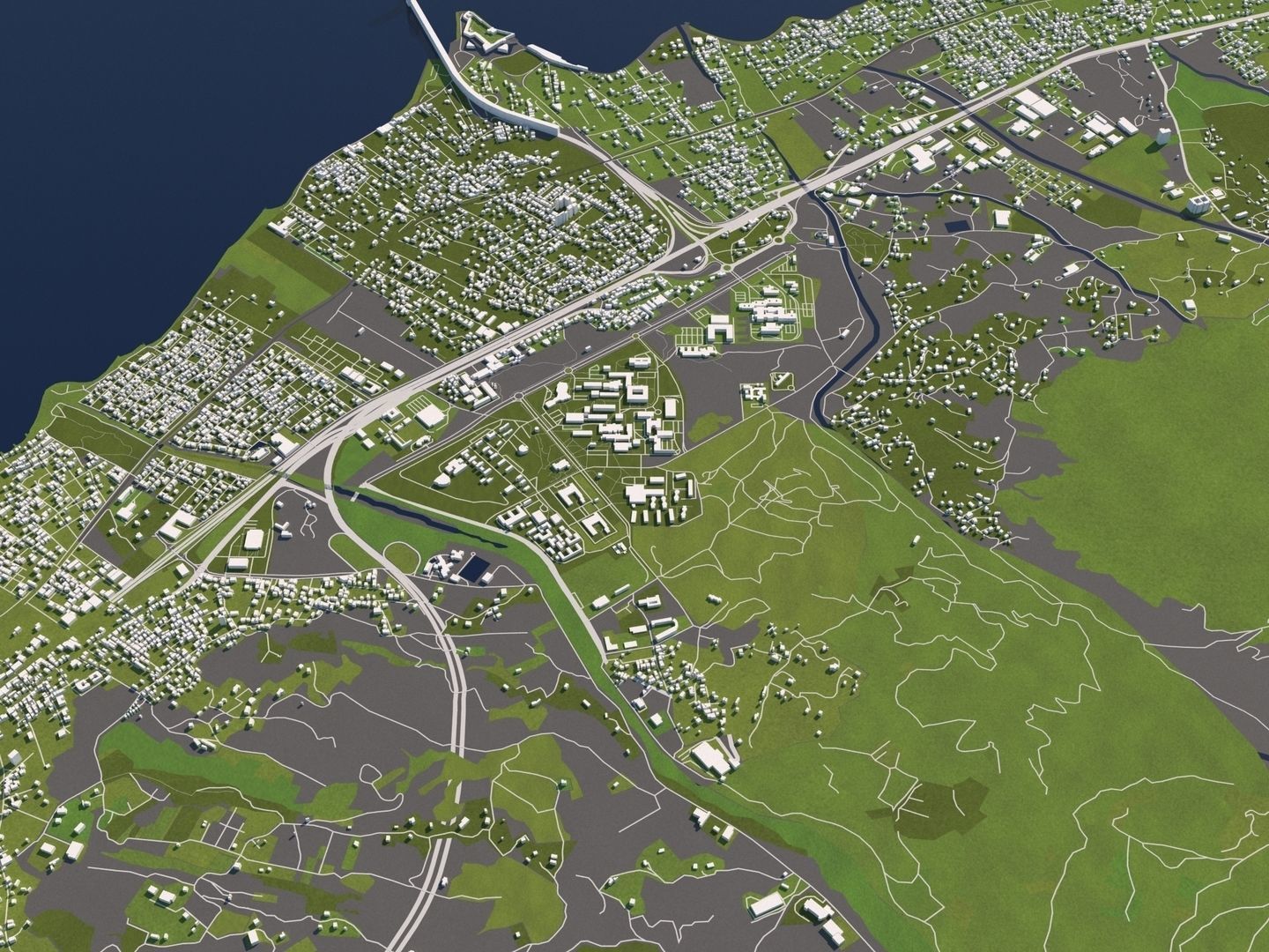 Patra Greece 50x50km 3D model_7