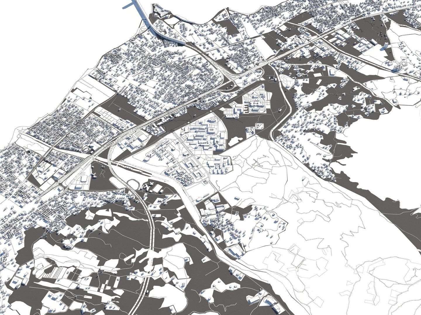 Patra Greece 50x50km 3D model_23
