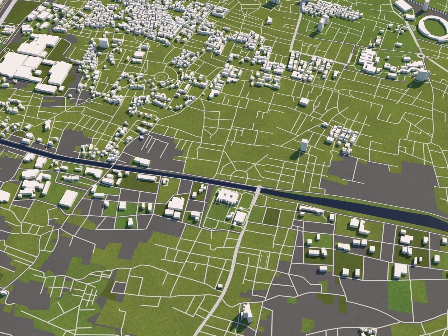 Patra Greece 50x50km 3D model_9