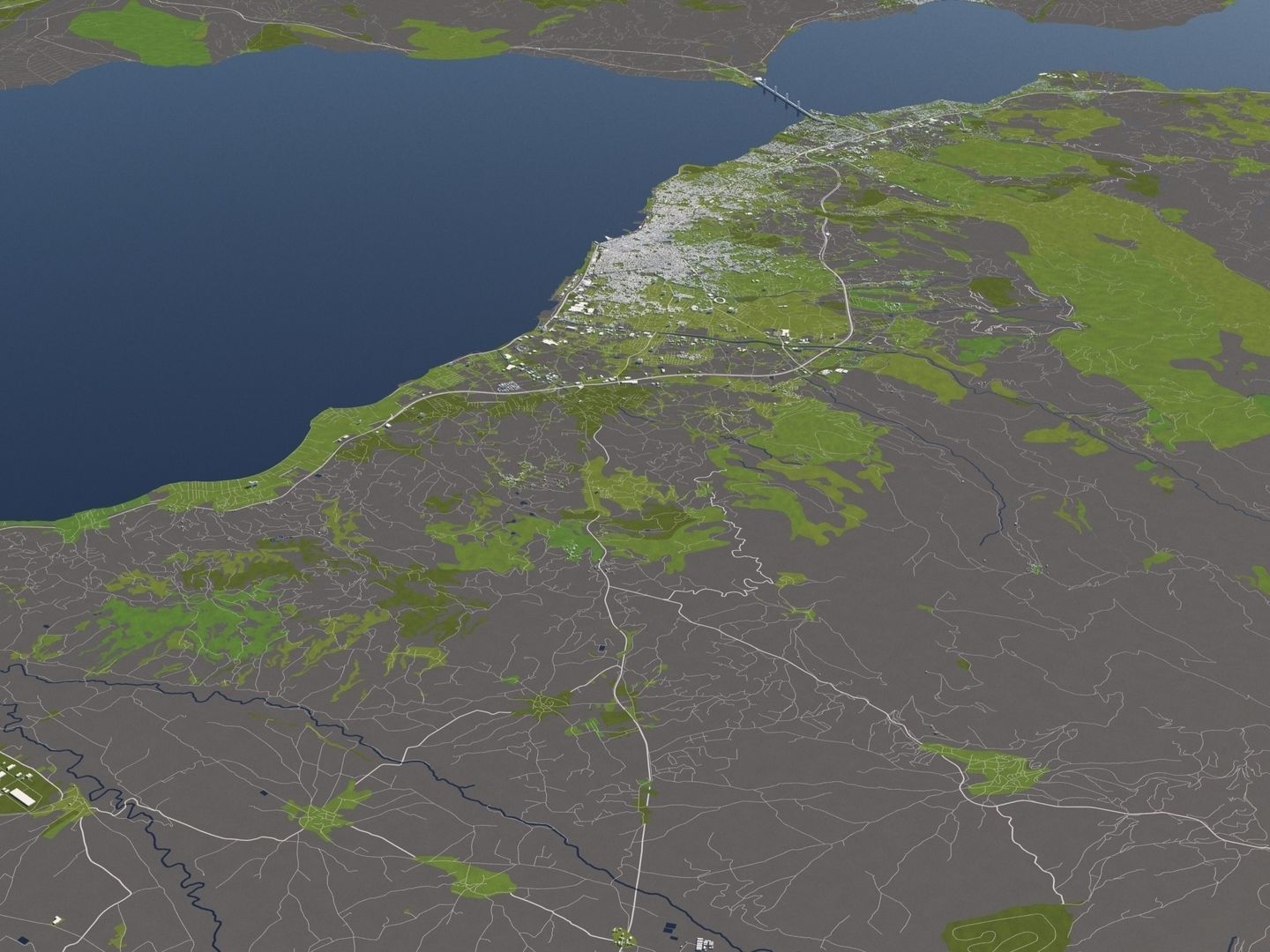 Patra Greece 50x50km 3D model_4