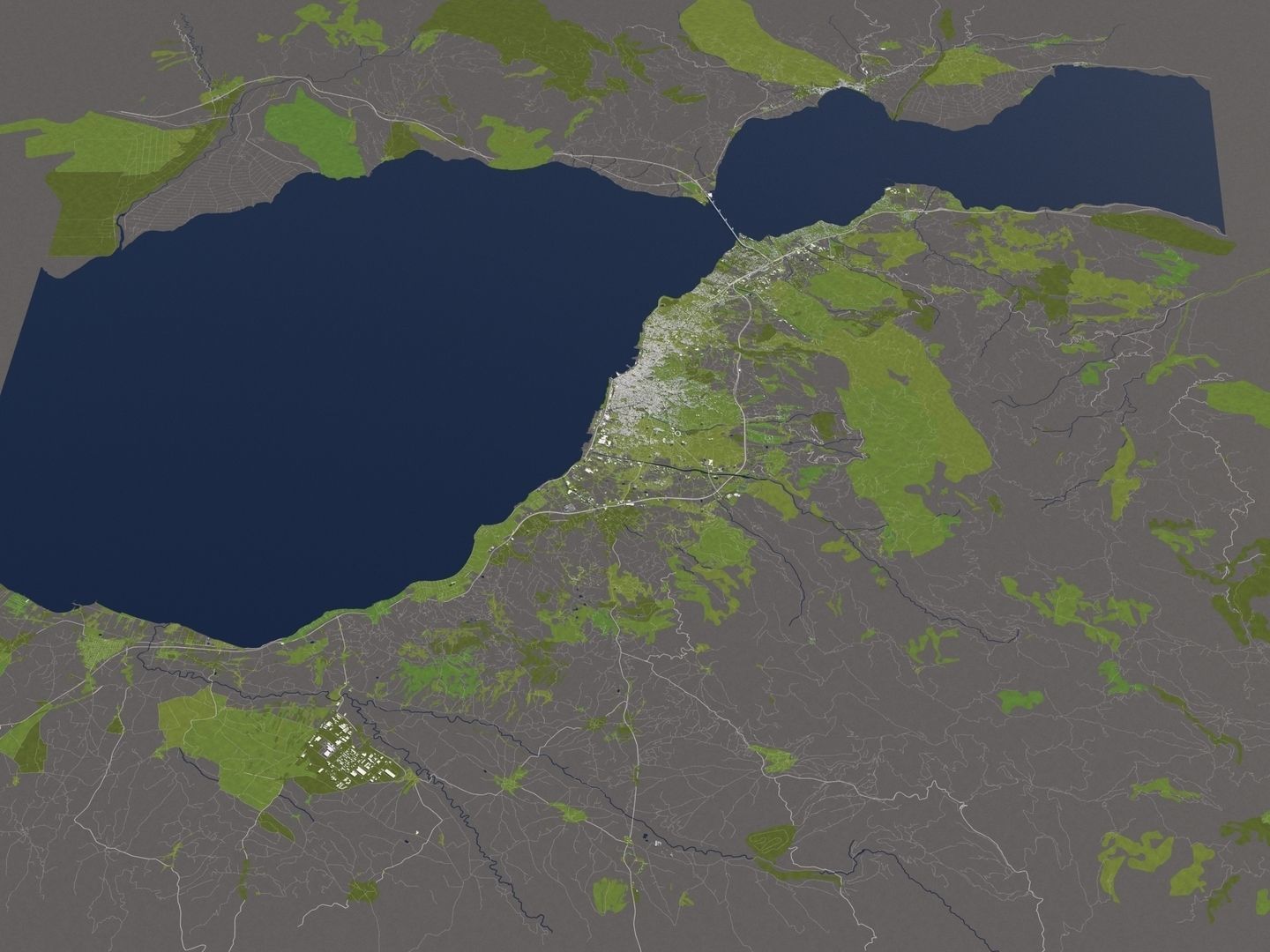 Patra Greece 50x50km 3D model_12