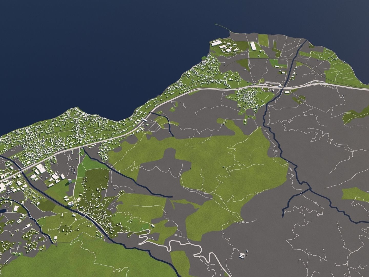 Patra Greece 50x50km 3D model_6