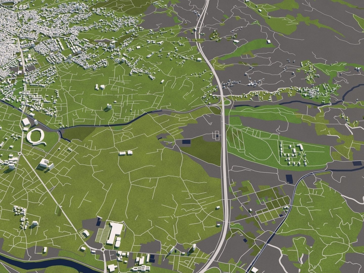 Patra Greece 50x50km 3D model_10