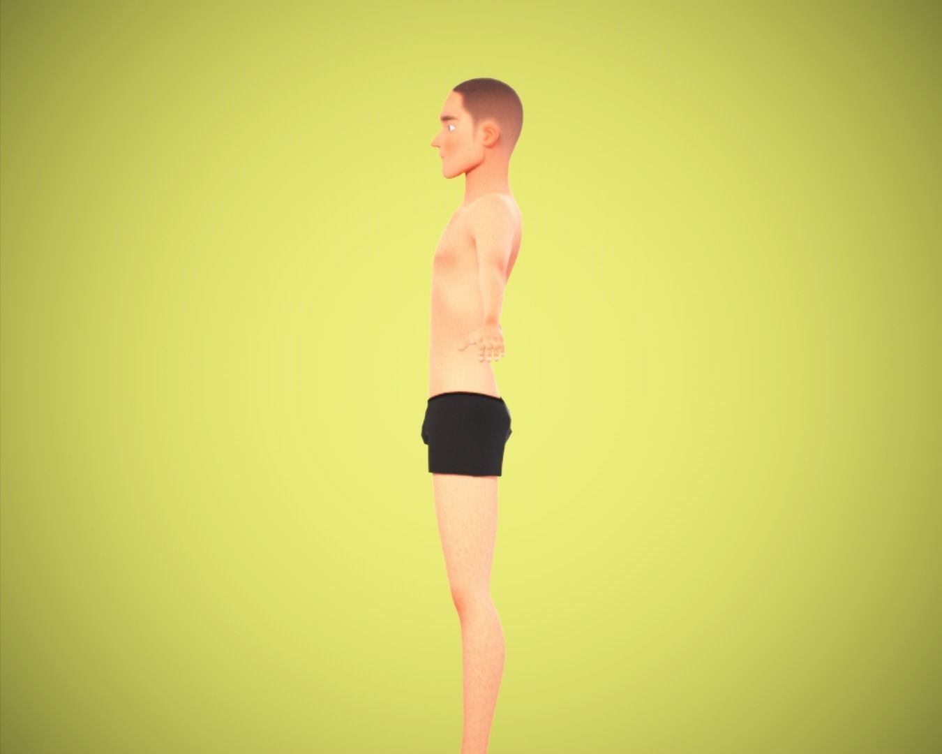 Cartoon man rigged Low-poly 3D model_8