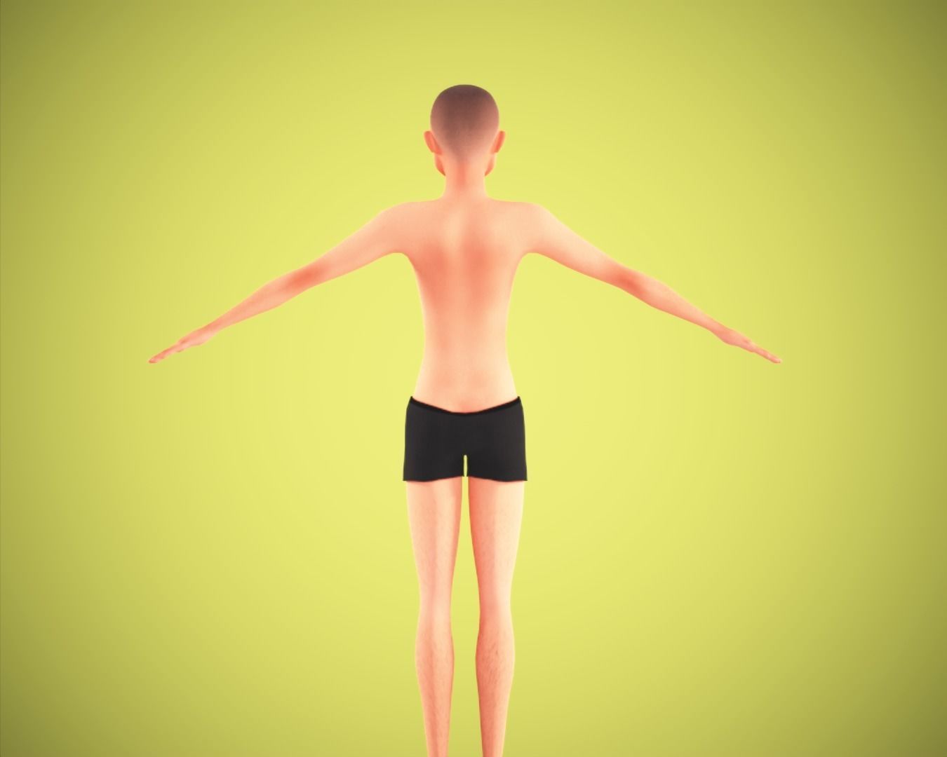 Cartoon man rigged Low-poly 3D model_9