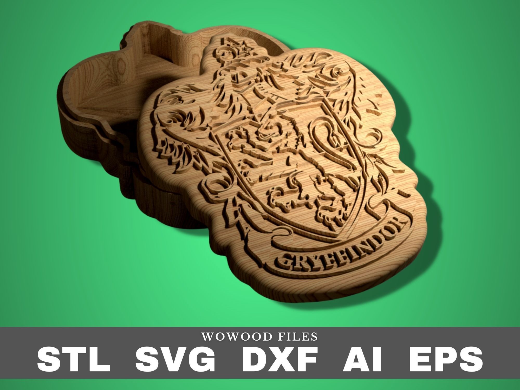 boxes Harry potter Hogwarts for CNC router or printer svg eps ai 3D print model_2