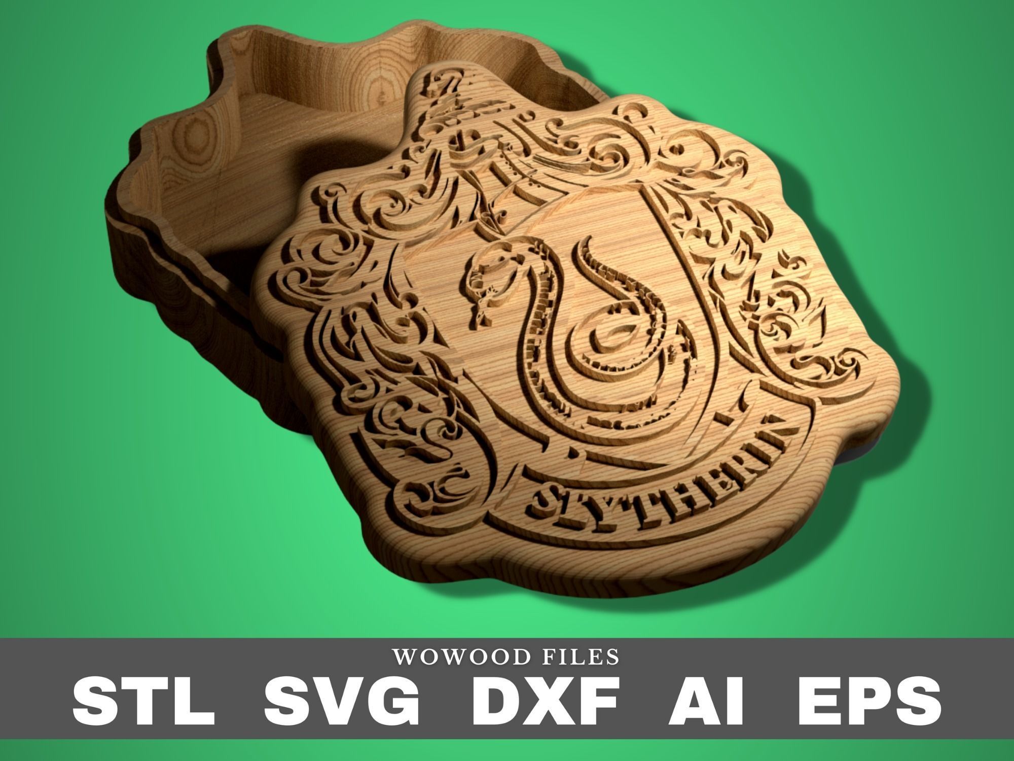 boxes Harry potter Hogwarts for CNC router or printer svg eps ai 3D print model_1