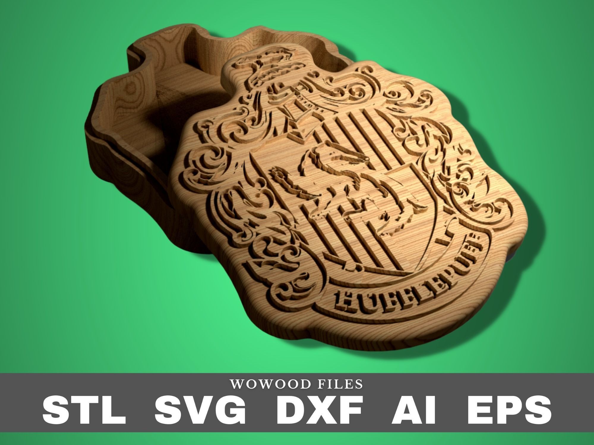 boxes Harry potter Hogwarts for CNC router or printer svg eps ai 3D print model_4