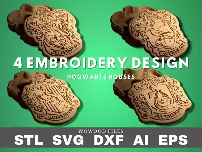 boxes Harry potter Hogwarts for CNC router or printer svg eps ai 3D print model