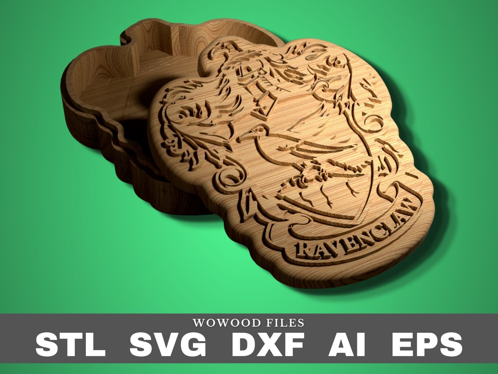 boxes Harry potter Hogwarts for CNC router or printer svg eps ai 3D print model_3