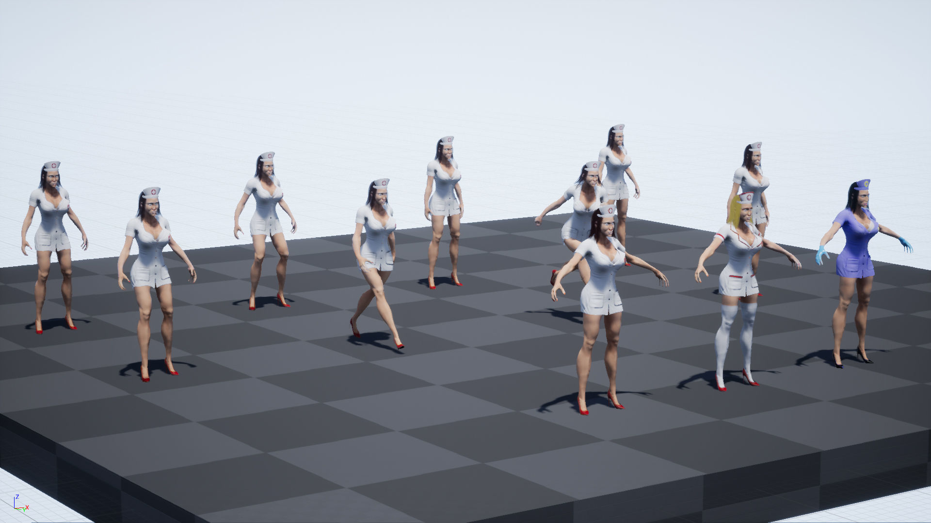 3D Game Ready Character - Nurse Low-poly 3D model_22