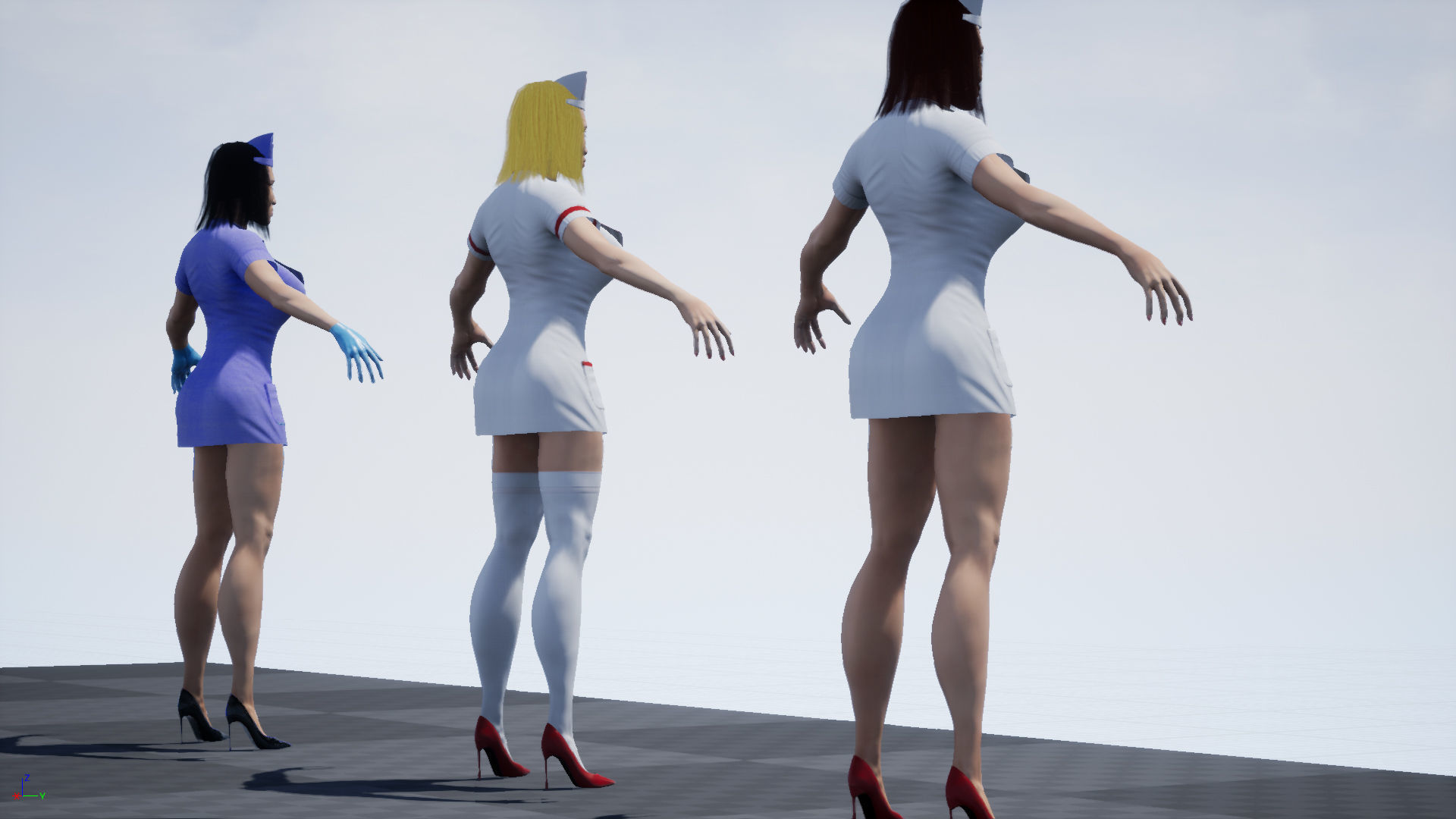 3D Game Ready Character - Nurse Low-poly 3D model_25