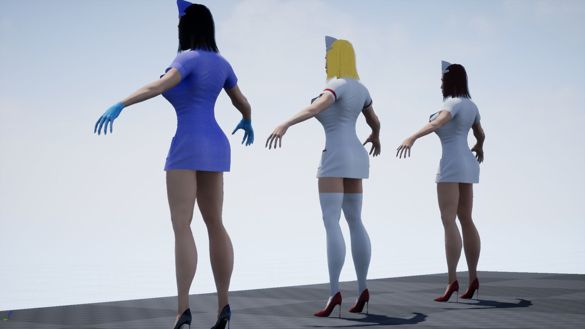 3D Game Ready Character - Nurse Low-poly 3D model_26