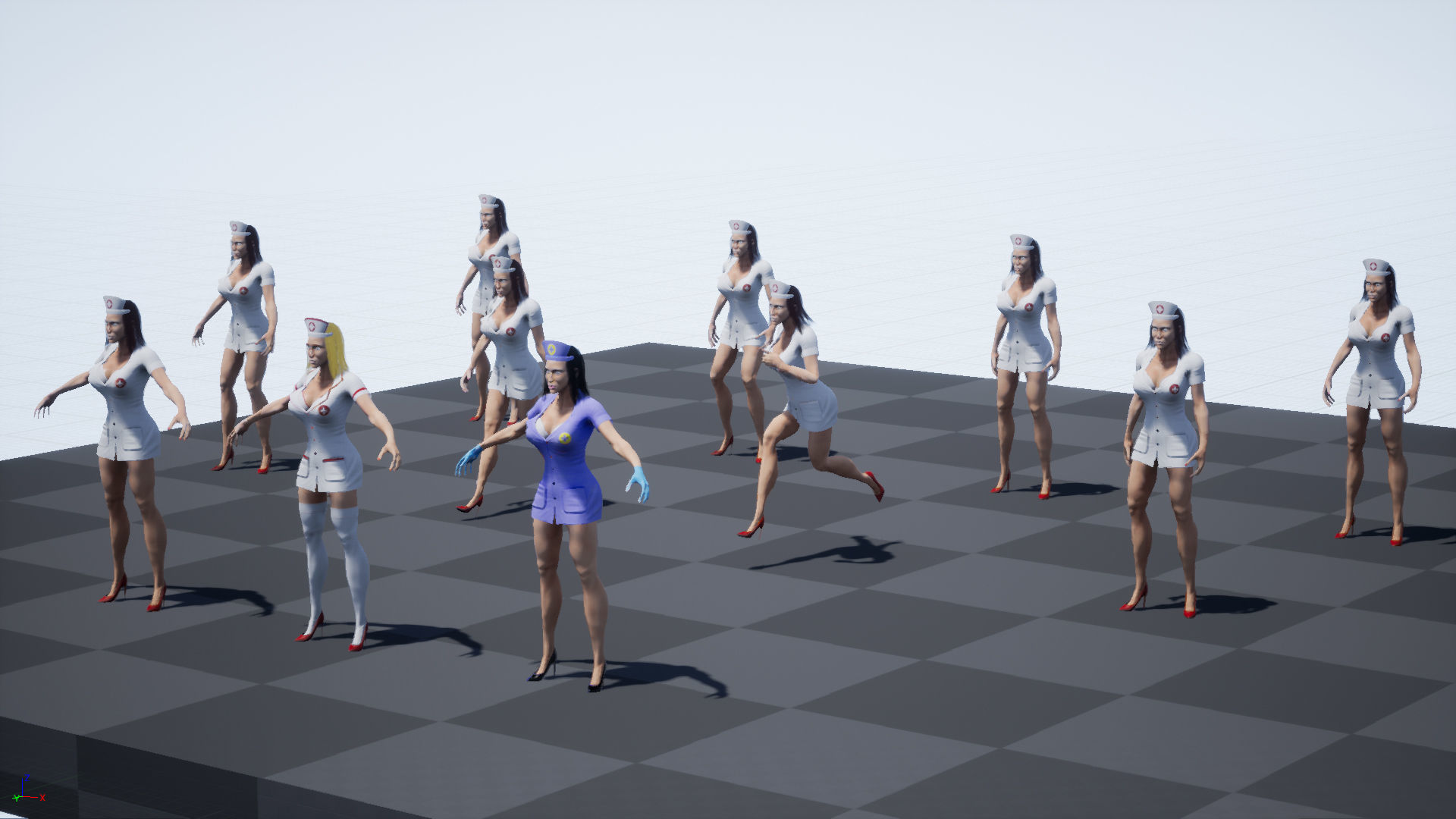 3D Game Ready Character - Nurse Low-poly 3D model_23