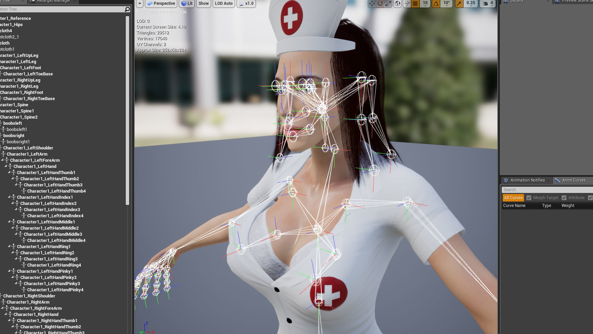 3D Game Ready Character - Nurse Low-poly 3D model_18