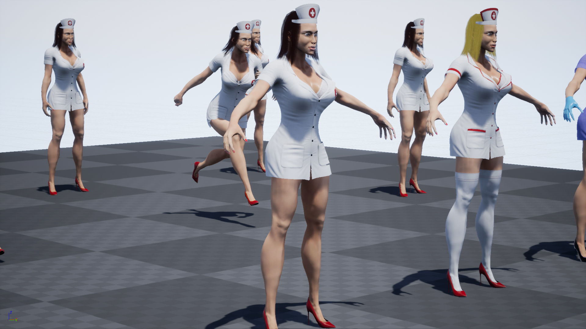 3D Game Ready Character - Nurse Low-poly 3D model_29
