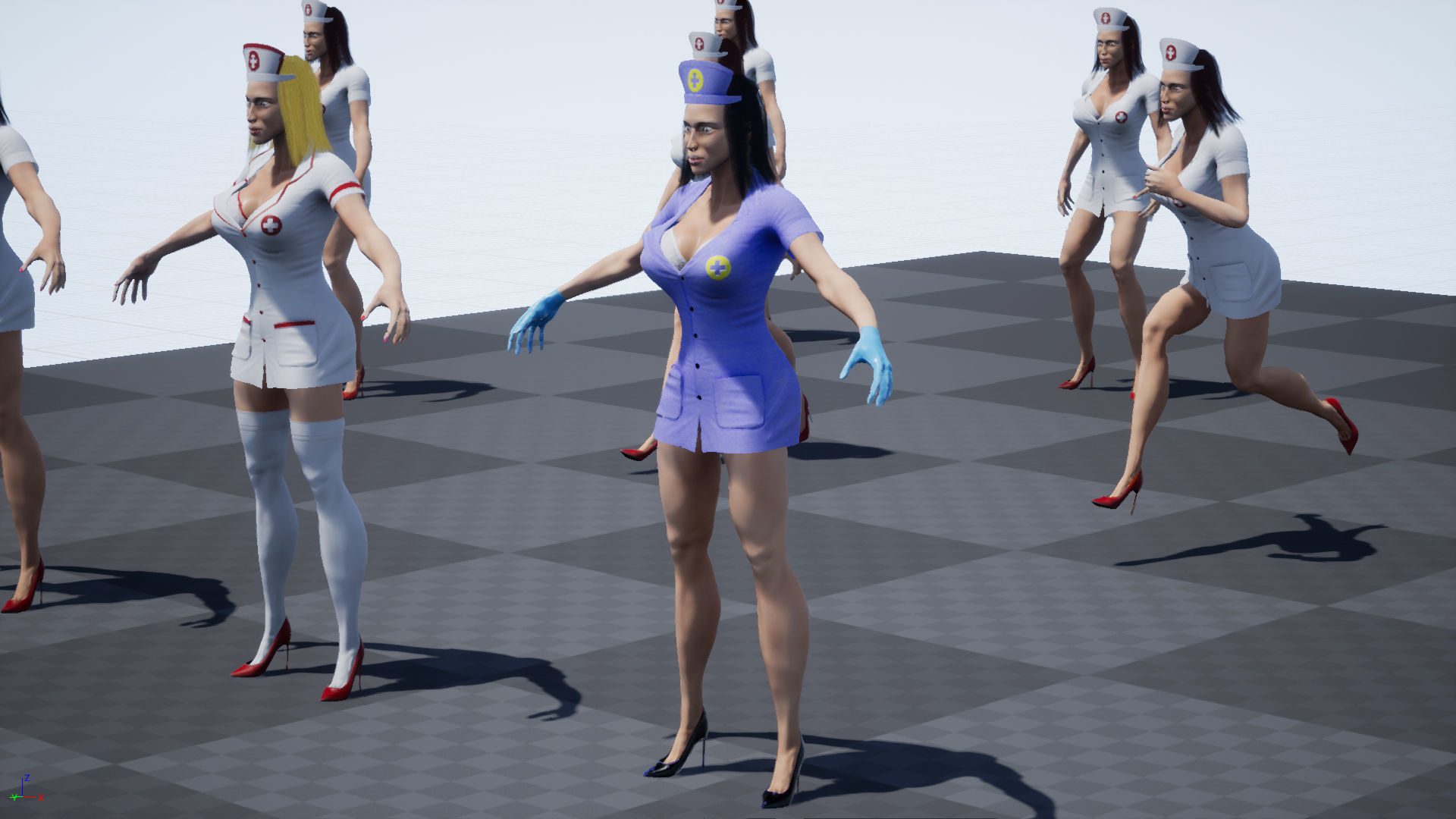 3D Game Ready Character - Nurse Low-poly 3D model_27